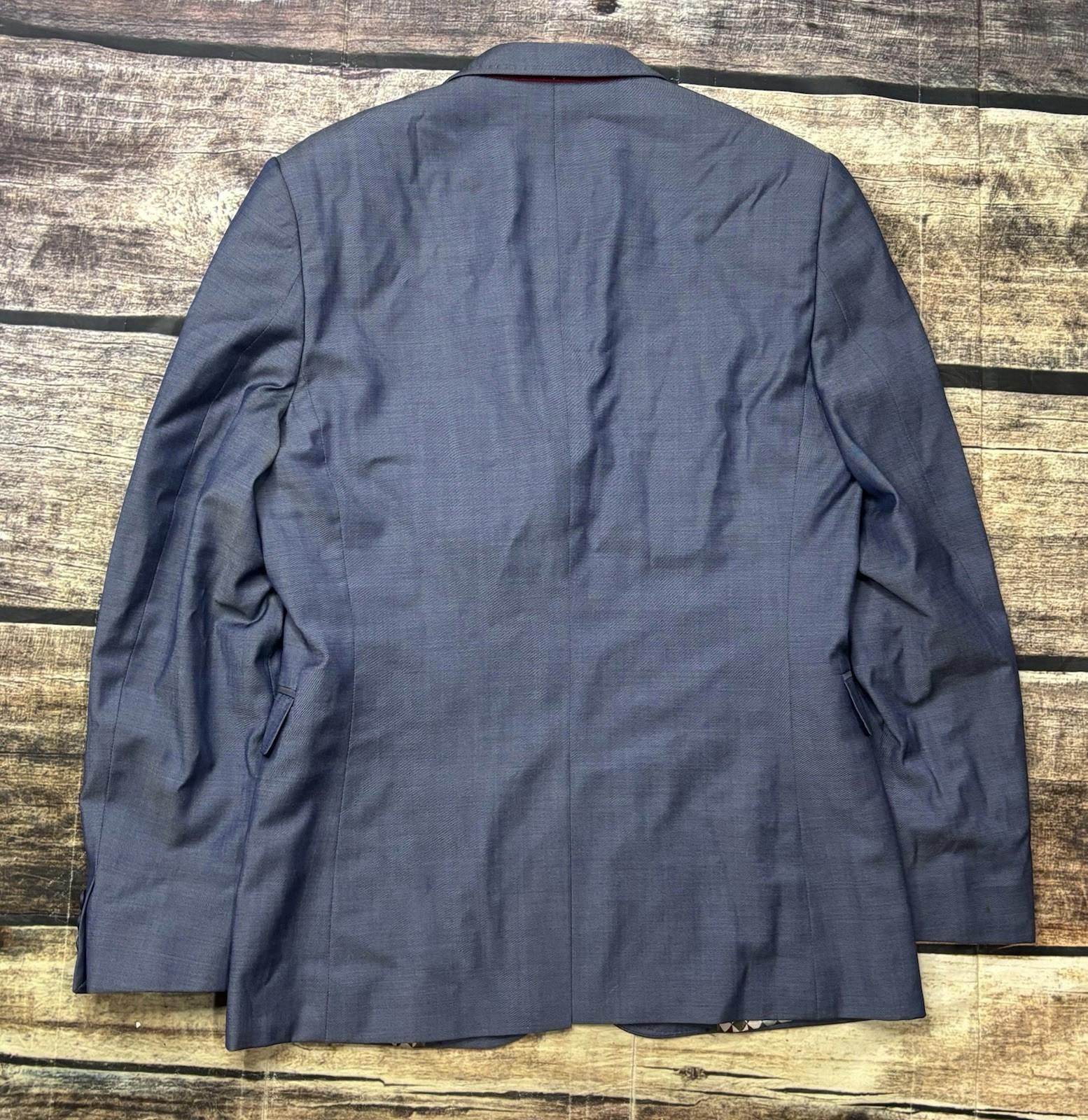 Ted Baker Ted Baker London Blazer Jacket Mens 38R Wool Satin Wool Size 38R - 3 Thumbnail