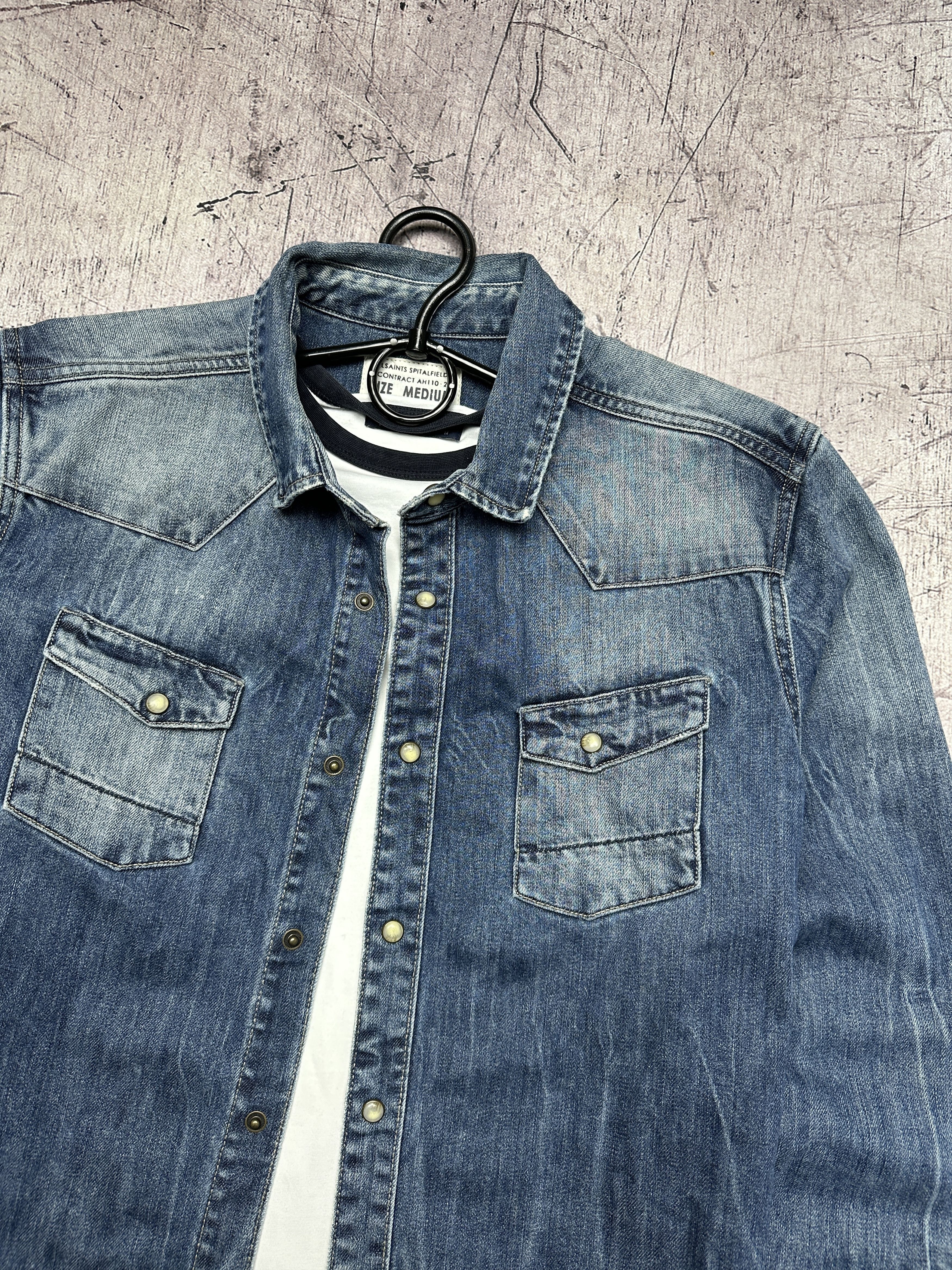 Allsaints Allsaints Mens Denim Lou Shirt Size US M / EU 48-50 / 2 - 2 Thumbnail
