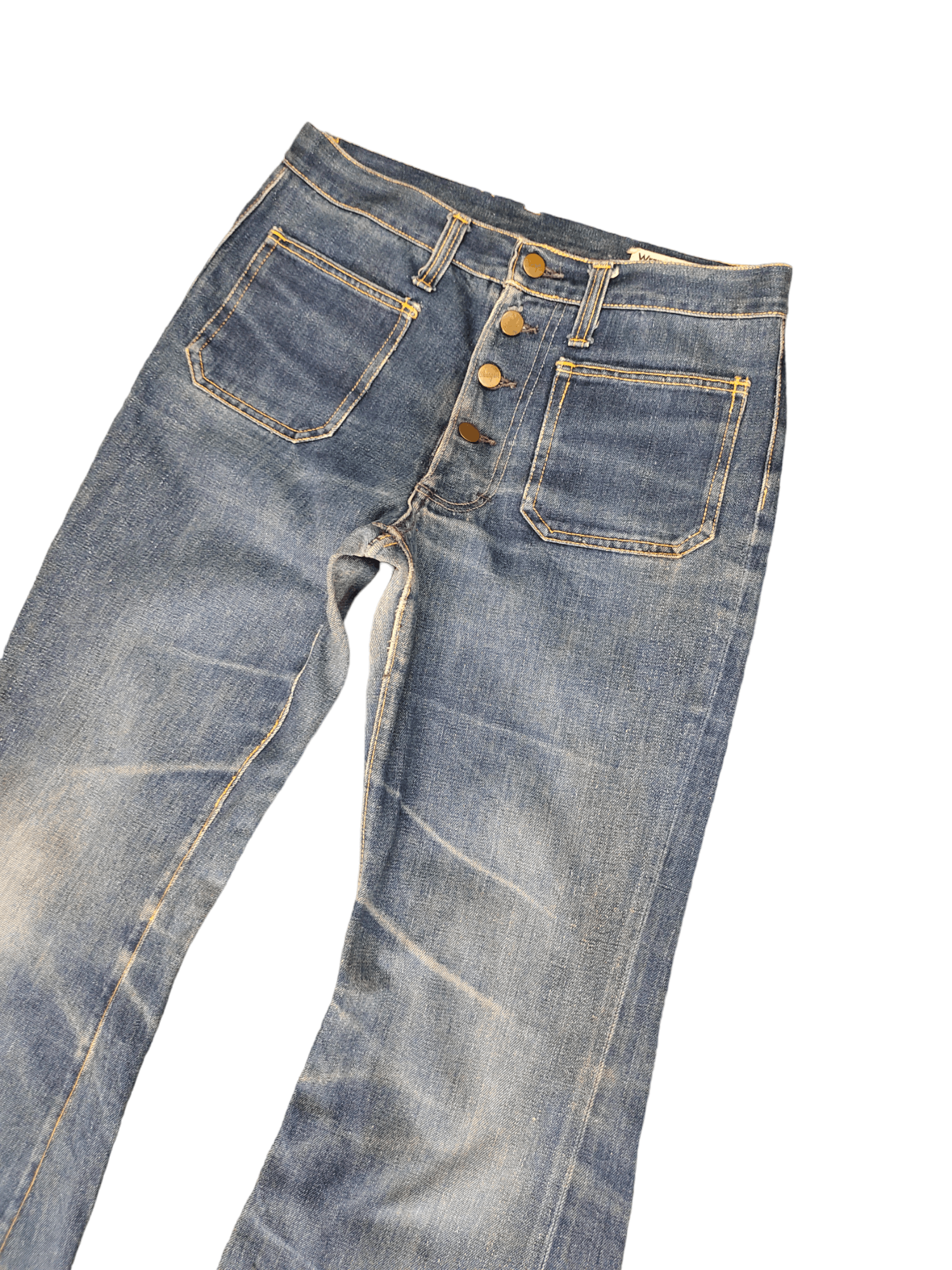 If Six Was Nine Flare Jeans 80s Wrangler Denim Boot Cut Bell Bottom Size US 30 / EU 46 - 5 Thumbnail