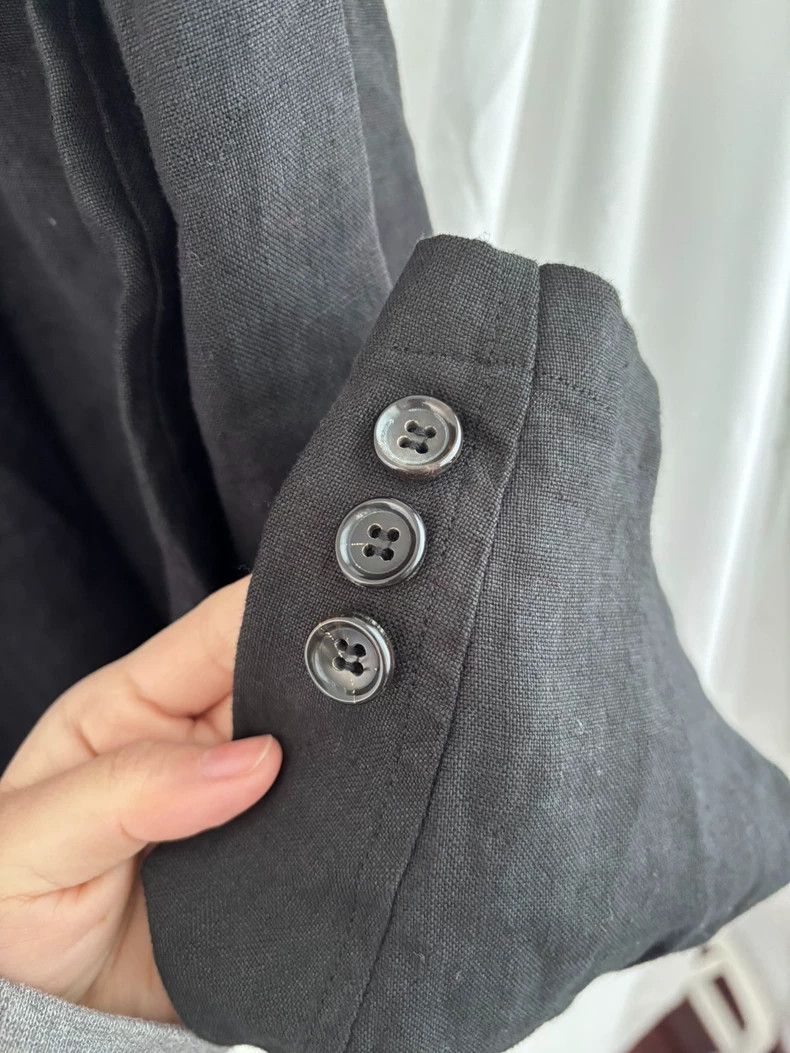Comme des Garcons Comme Des Garcons MBlack linen thin suit jacket 2502-Nextar Size US M / EU 48-50 / 2 - 5 Thumbnail