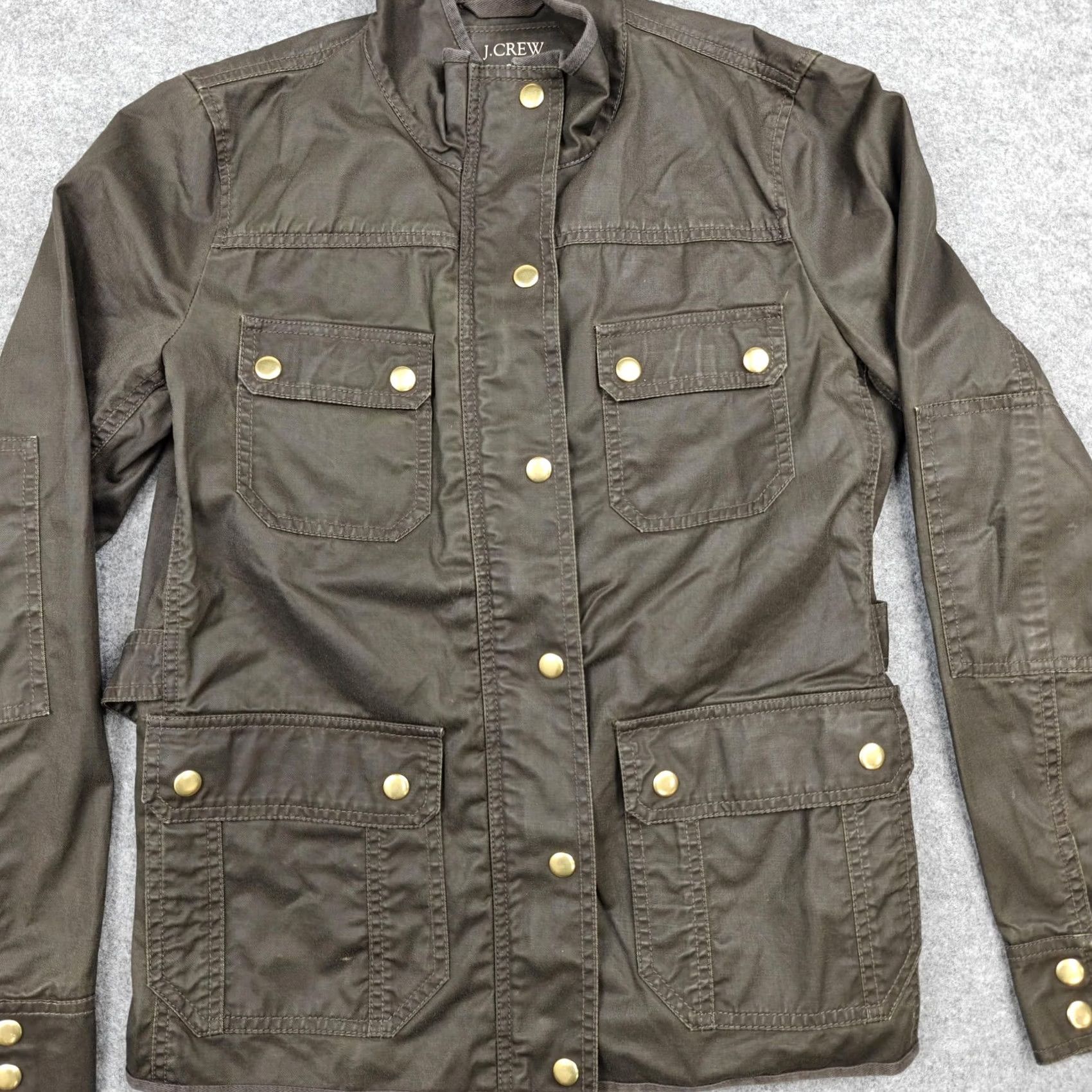 J.Crew J.Crew Jacket Mens Small Brown Canvas Relaxed Bedford Field Full Zip Pockets Size Size US S / EU 44-46 / 1 - 5 Thumbnail