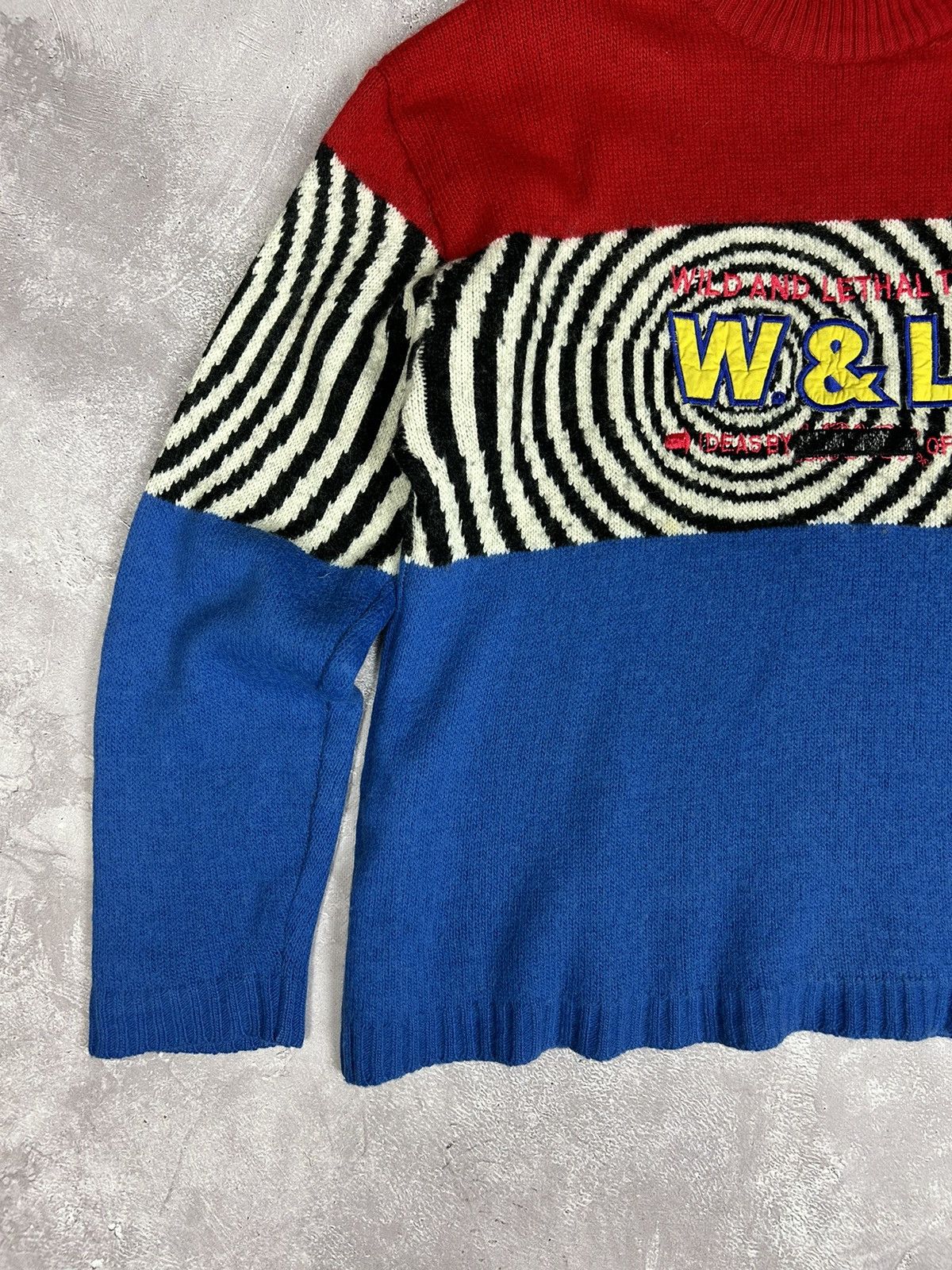 Walter Van Beirendonck W&LT Walter Van Beirendonck Big Logo Multicolor Sweater RARE Size US M / EU 48-50 / 2 - 5 Thumbnail