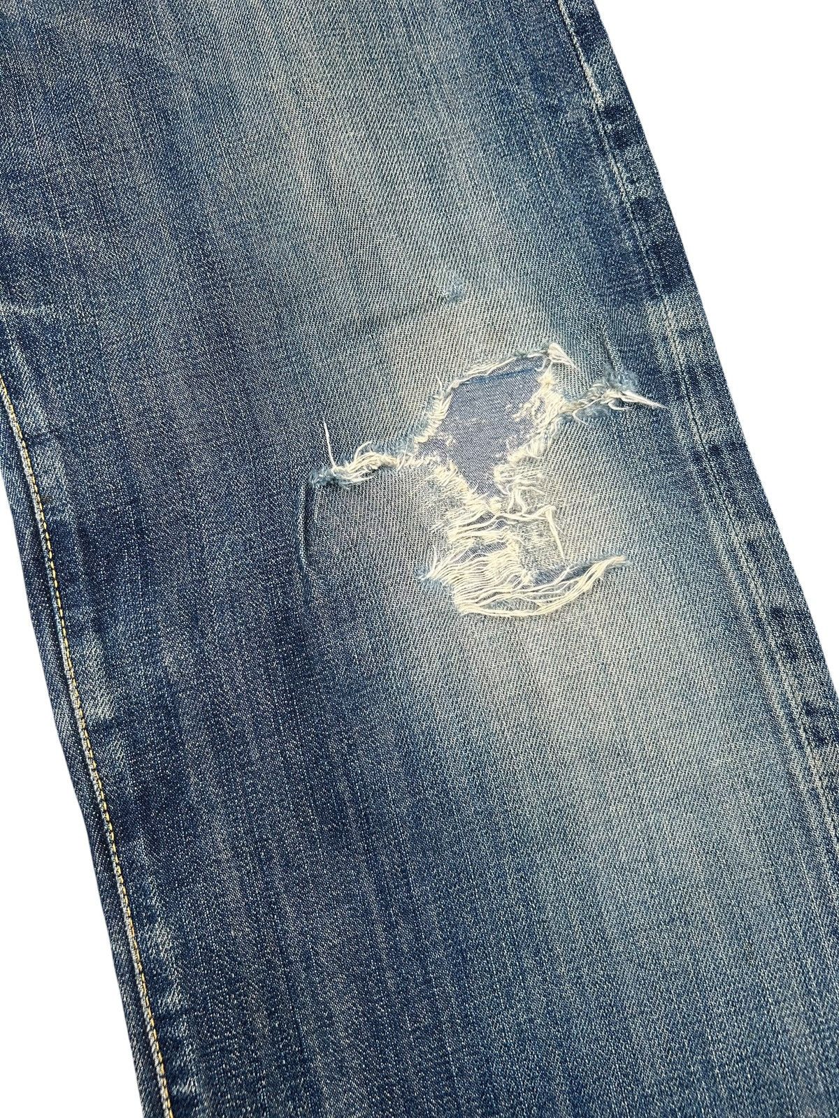Kapital Buckle Back Vintage Evisu Cowboy Selvedge Distressed Denim Size US 32 / EU 48 - 9 Thumbnail