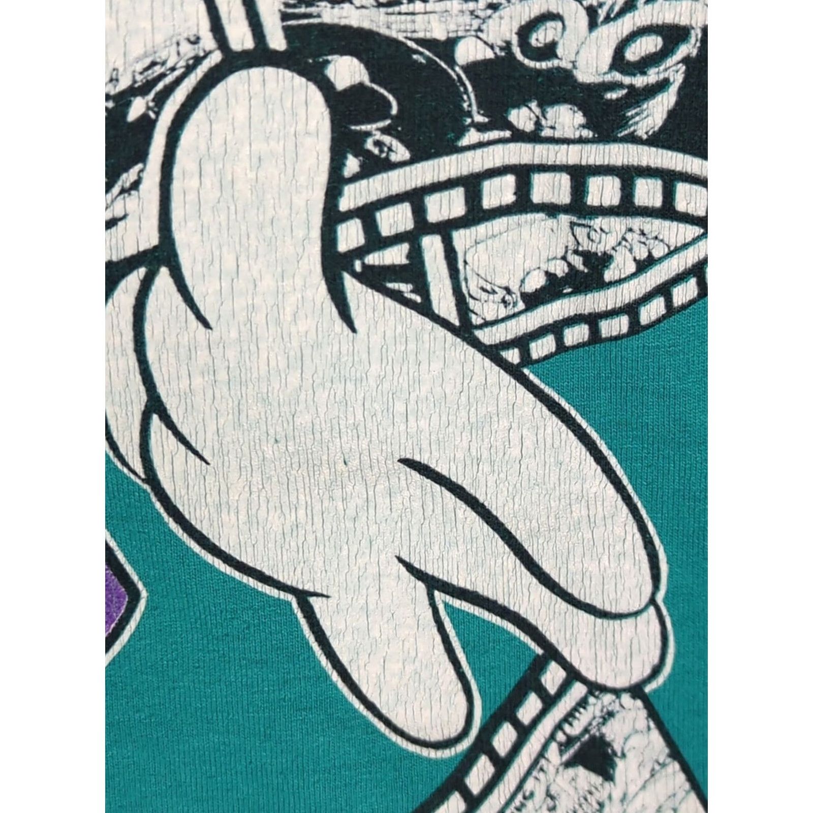 Fruit Of The Loom VINTAGE Mickey Mouse T-Shirt Mens XL Green 90s Crew Neck Short Sleeve Fruit of the Loom Disney Logo Cartoon All Seasons 80s 90s Mens Size US XL / EU 56 / 4 - 4 Thumbnail