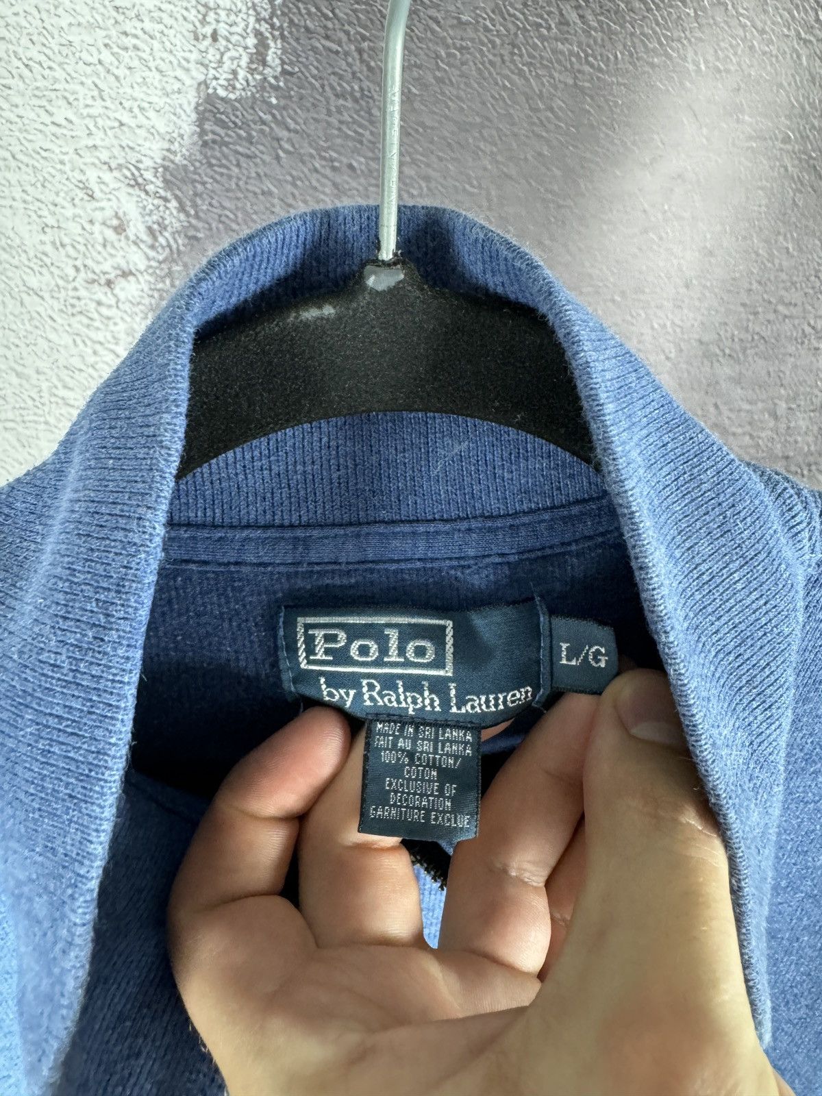 Polo Ralph Lauren Polo Ralph Lauren vintage 1/4 zip blue pullover sweater Size US L / EU 52-54 / 3 - 10 Thumbnail