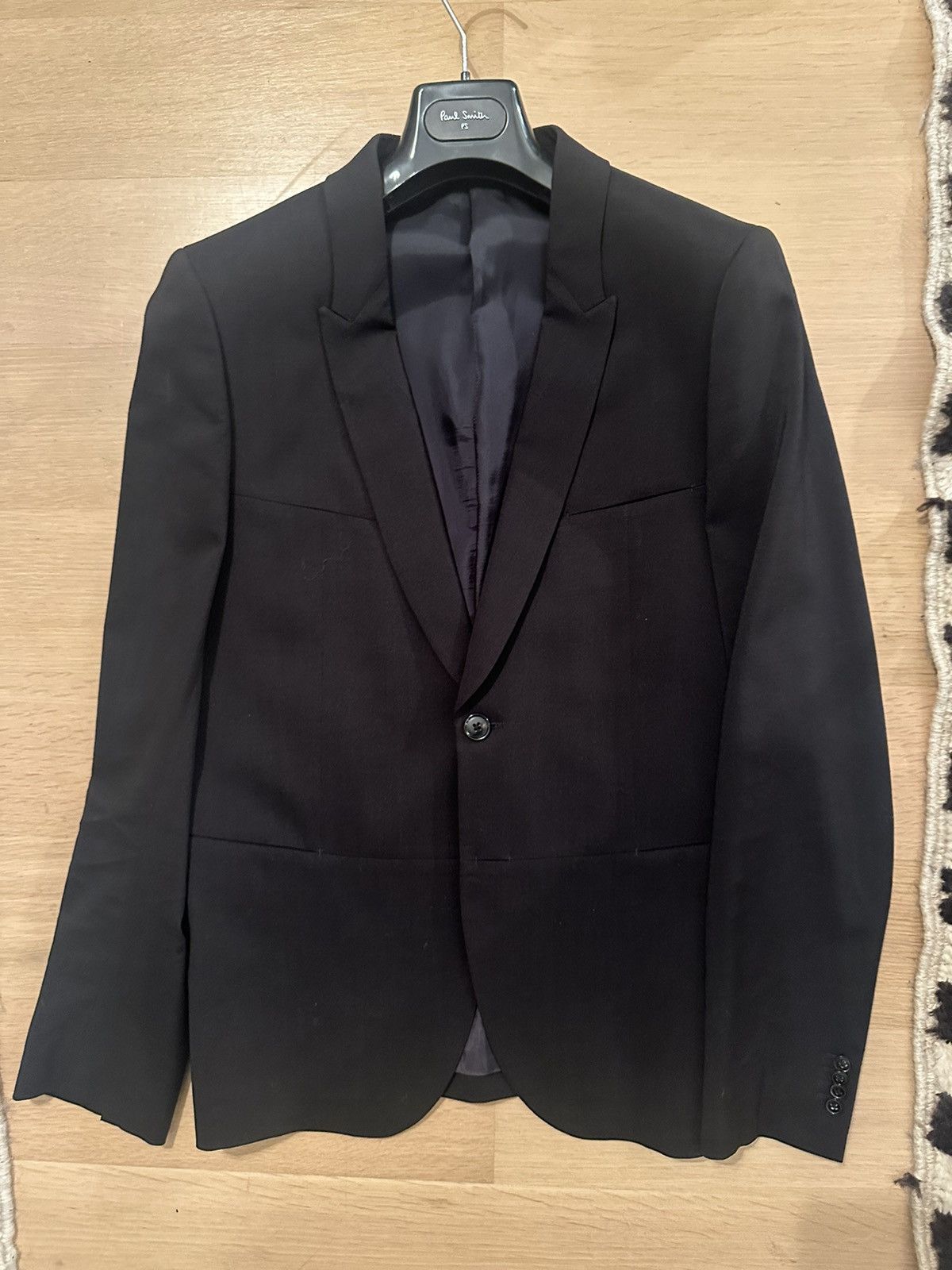Paul Smith Black Matte Blazer Size 48L - 1 Thumbnail