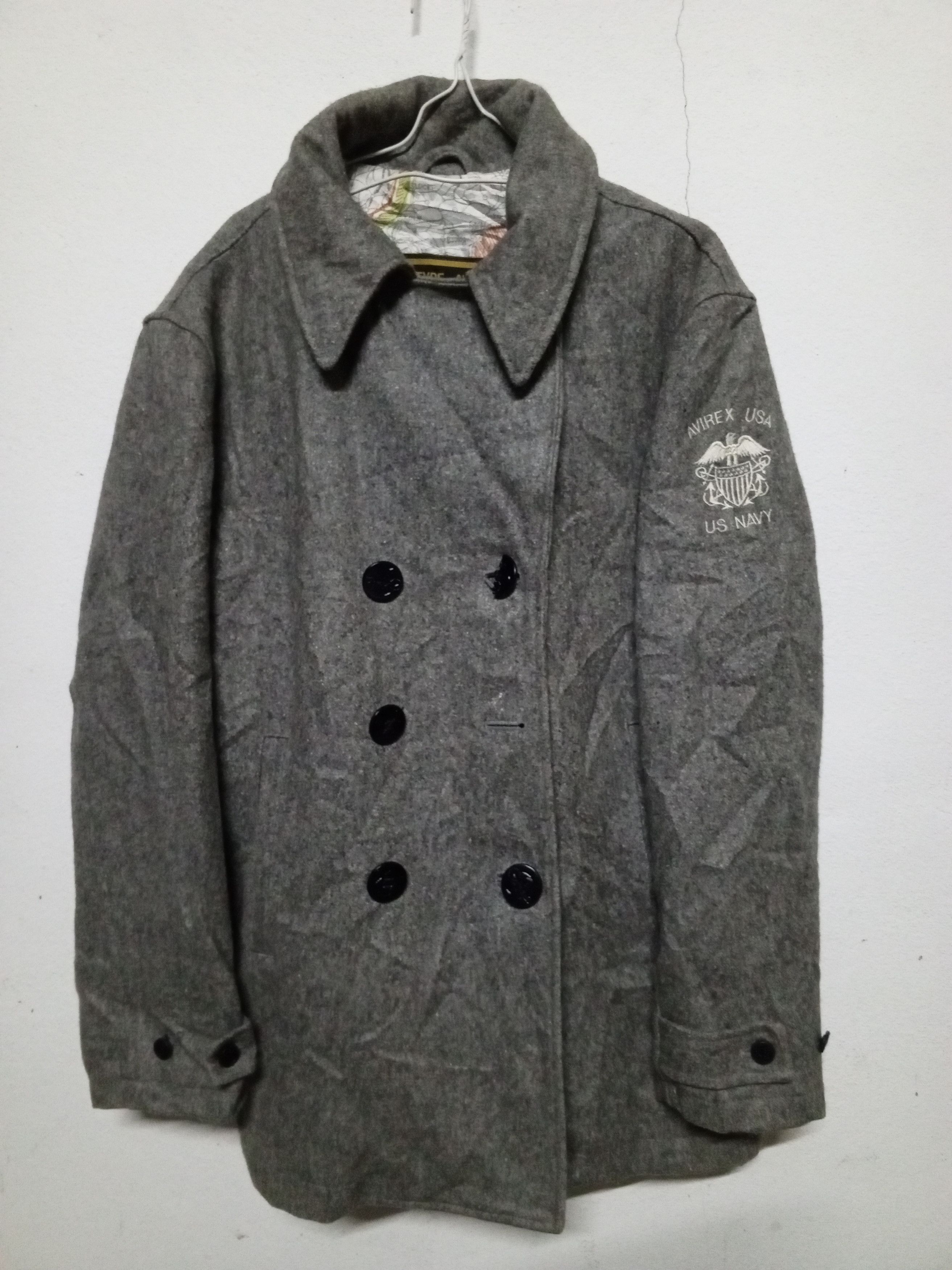 Avirex 90s Avirex us navy wool jacket Size US L / EU 52-54 / 3 - 4 Thumbnail