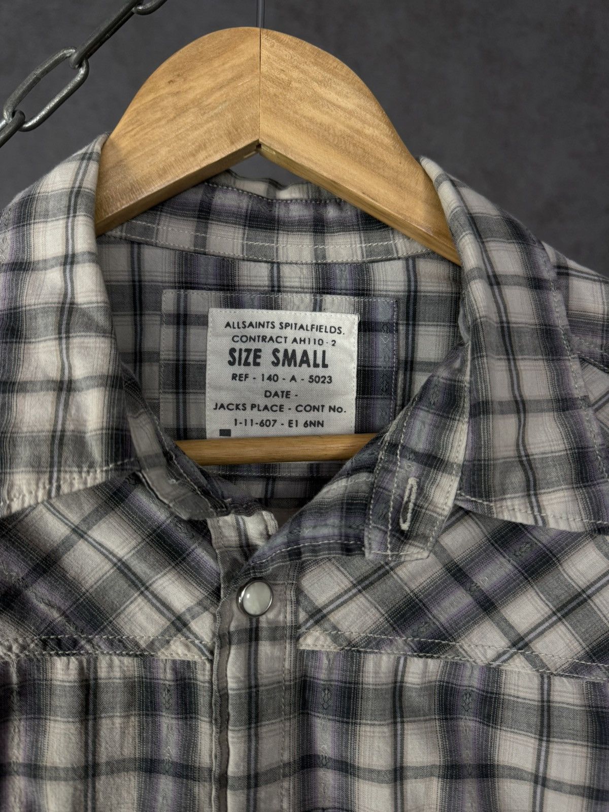 Allsaints Allsaints vintage designer checkered shirt Size US S / EU 44-46 / 1 - 3 Thumbnail