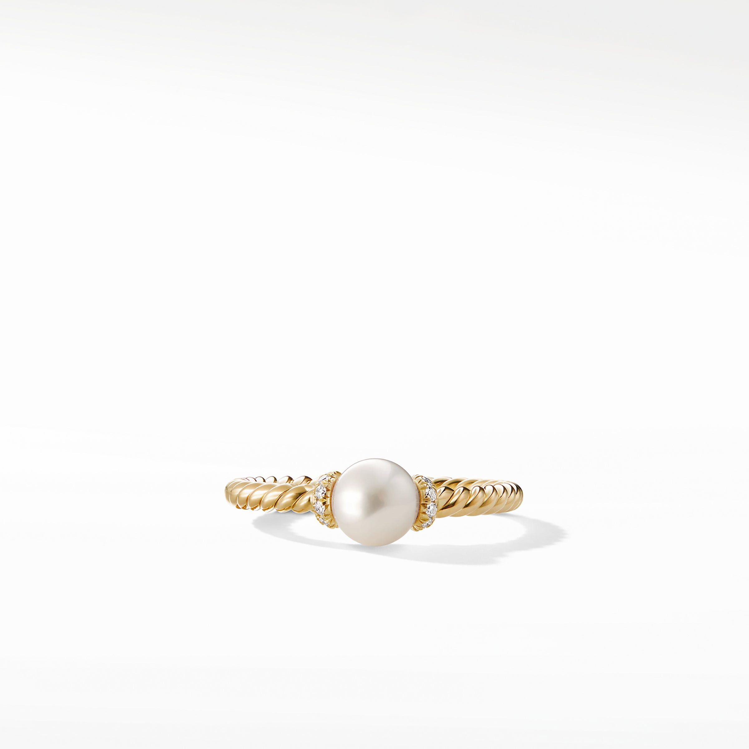 David Yurman o1w1db10325 Ring in 18K Gold with Pearl and Diamonds & 2.3mm Size ONE SIZE - 2 Thumbnail