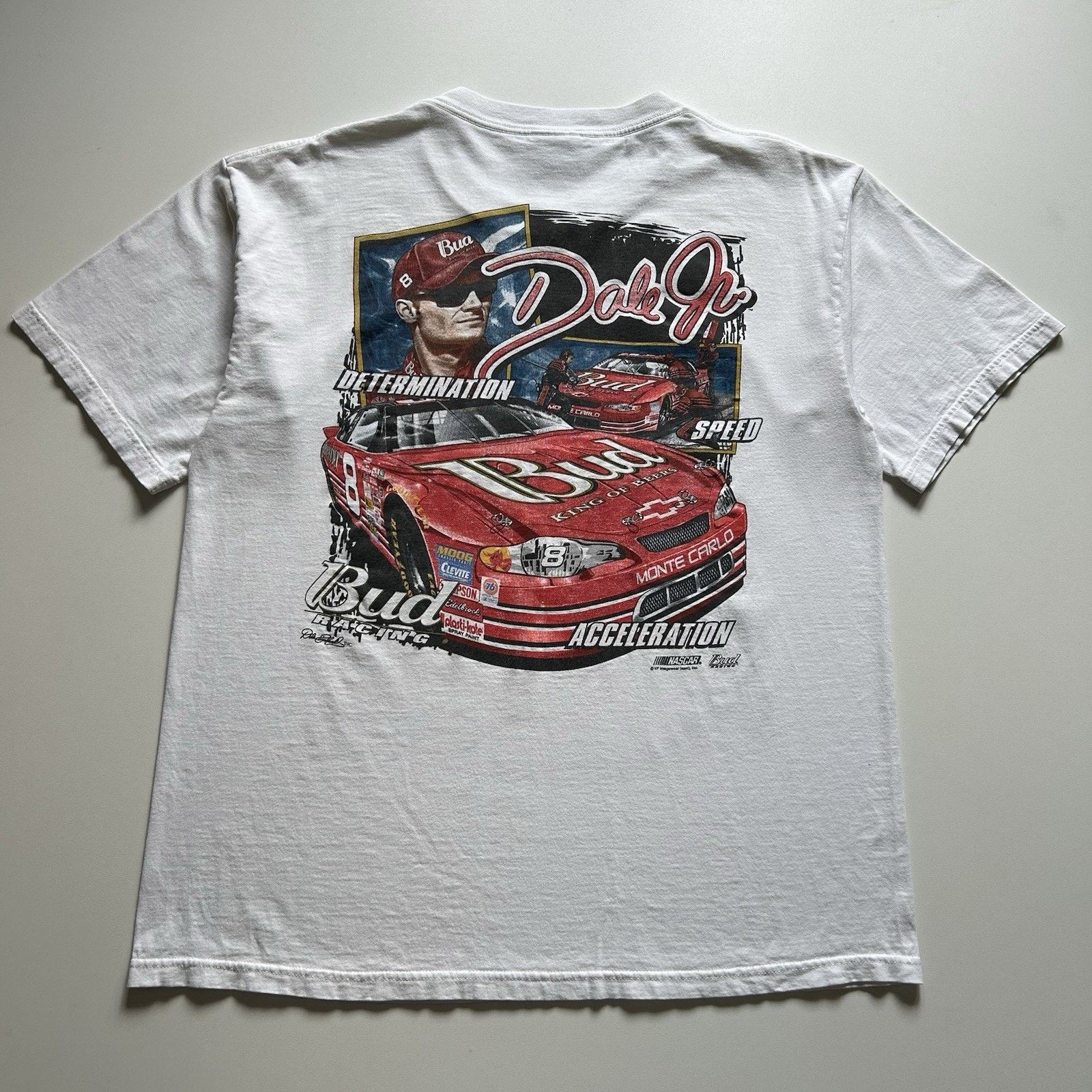 Chase Authentics Vintage NASCAR T Shirt XL White Y2K Earnhardt Jr Racing Rare Size US XL / EU 56 / 4 - 3 Thumbnail