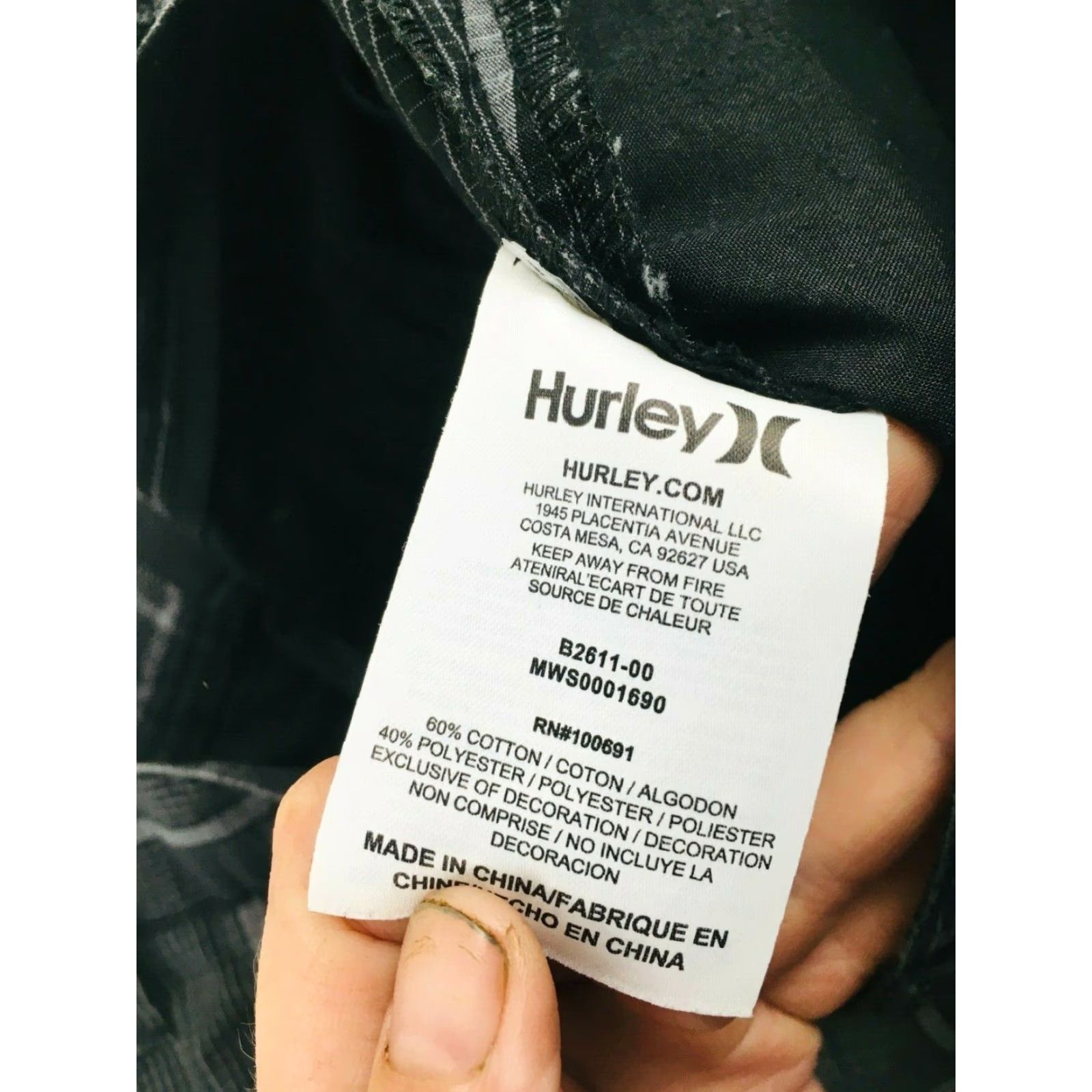 Hurley Hurley Shorts Men’s Size 32 Black Gray Plaid Classic Outdoors Flat Front Pockets Size US 32 / EU 48 - 5 Thumbnail