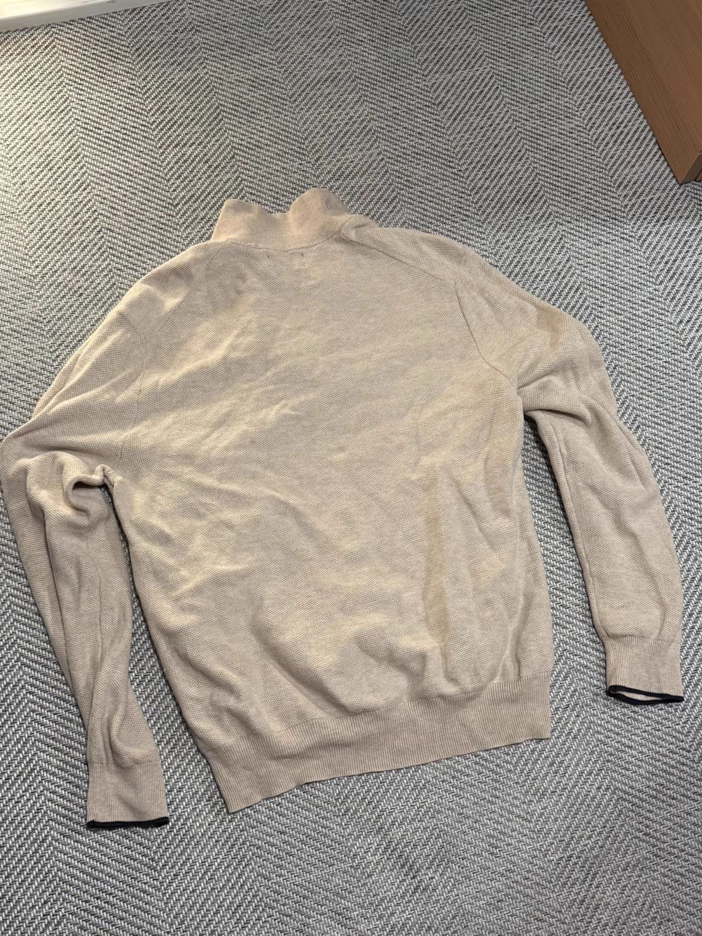 Polo Ralph Lauren Polo Ralph Lauren Beige Half-Zip Mock Neck Sweater K24 Size US XL / EU 56 / 4 - 6 Thumbnail