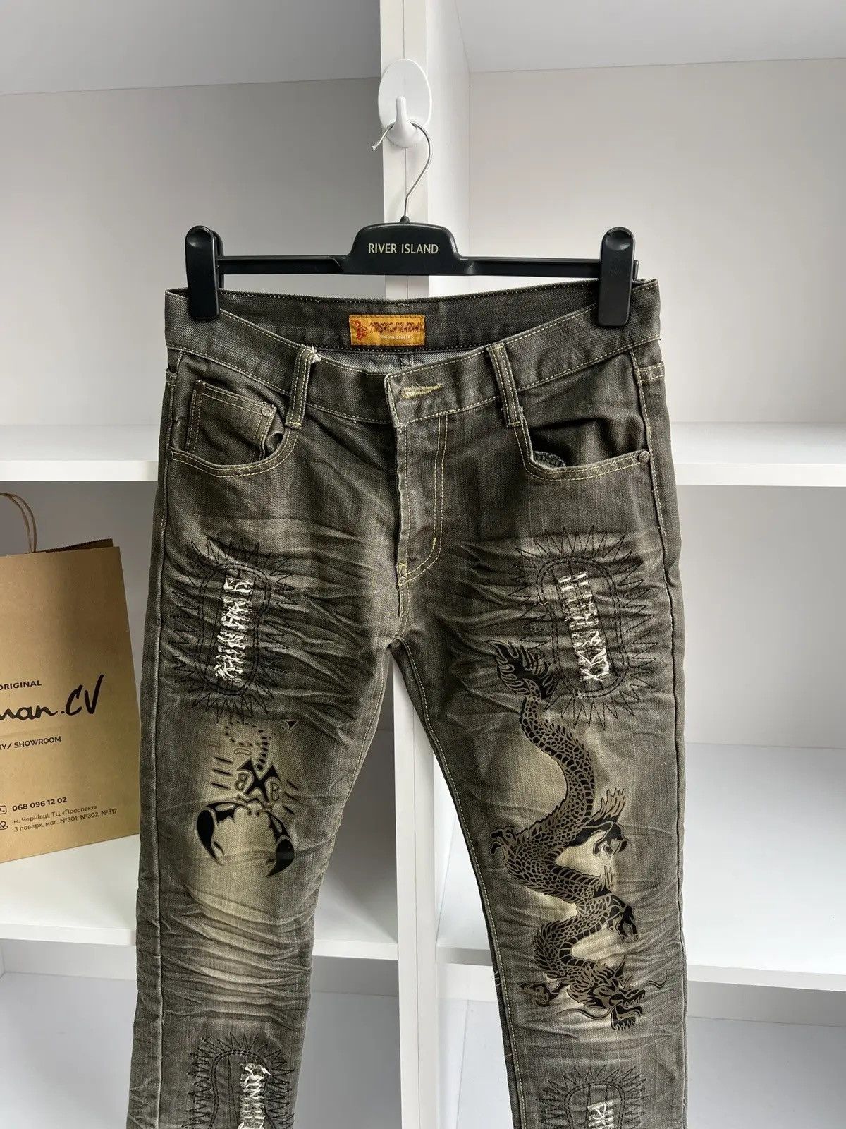 Japanese Brand × Vintage Vintage Japanese Style Archival Embroidered Pants Size US 32 / EU 48 - 5 Thumbnail