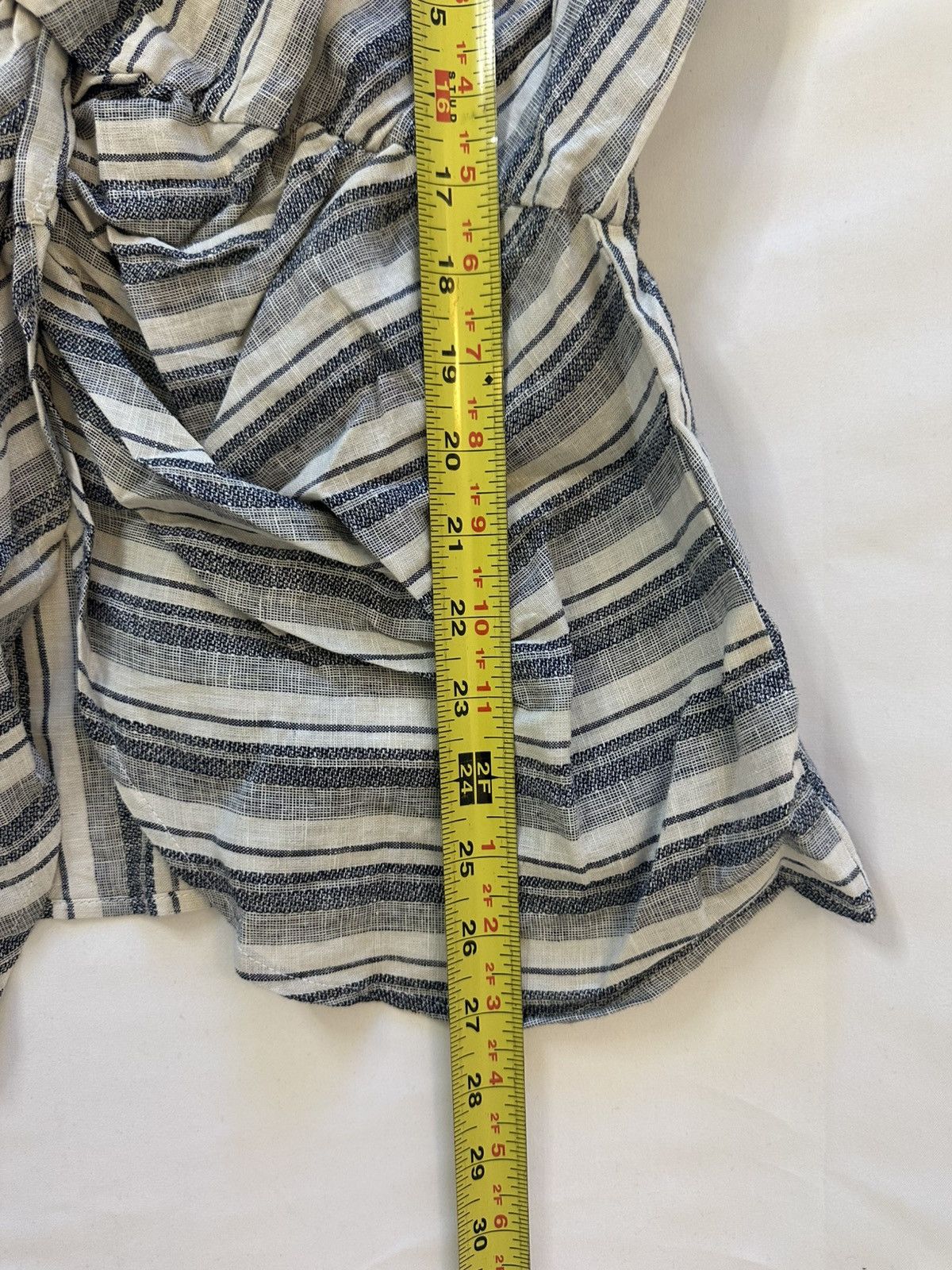 Harve Benard Harve Benard Washable Linen Cotton Blouse Top Ruffles Button Size XL / US 12-14 / IT 48-50 - 6 Thumbnail