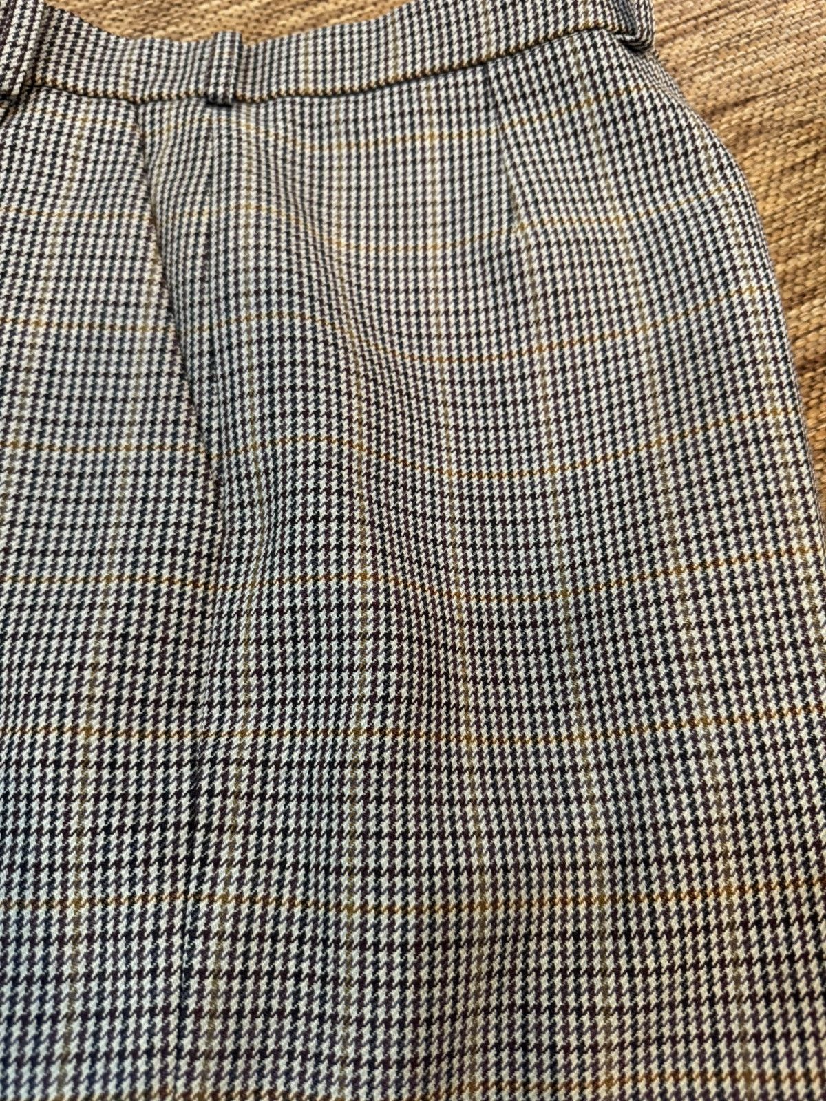BOTTER Botter Wide Leg Oversized Blue Houndstooth Trousers Size US 32 / EU 48 - 5 Thumbnail
