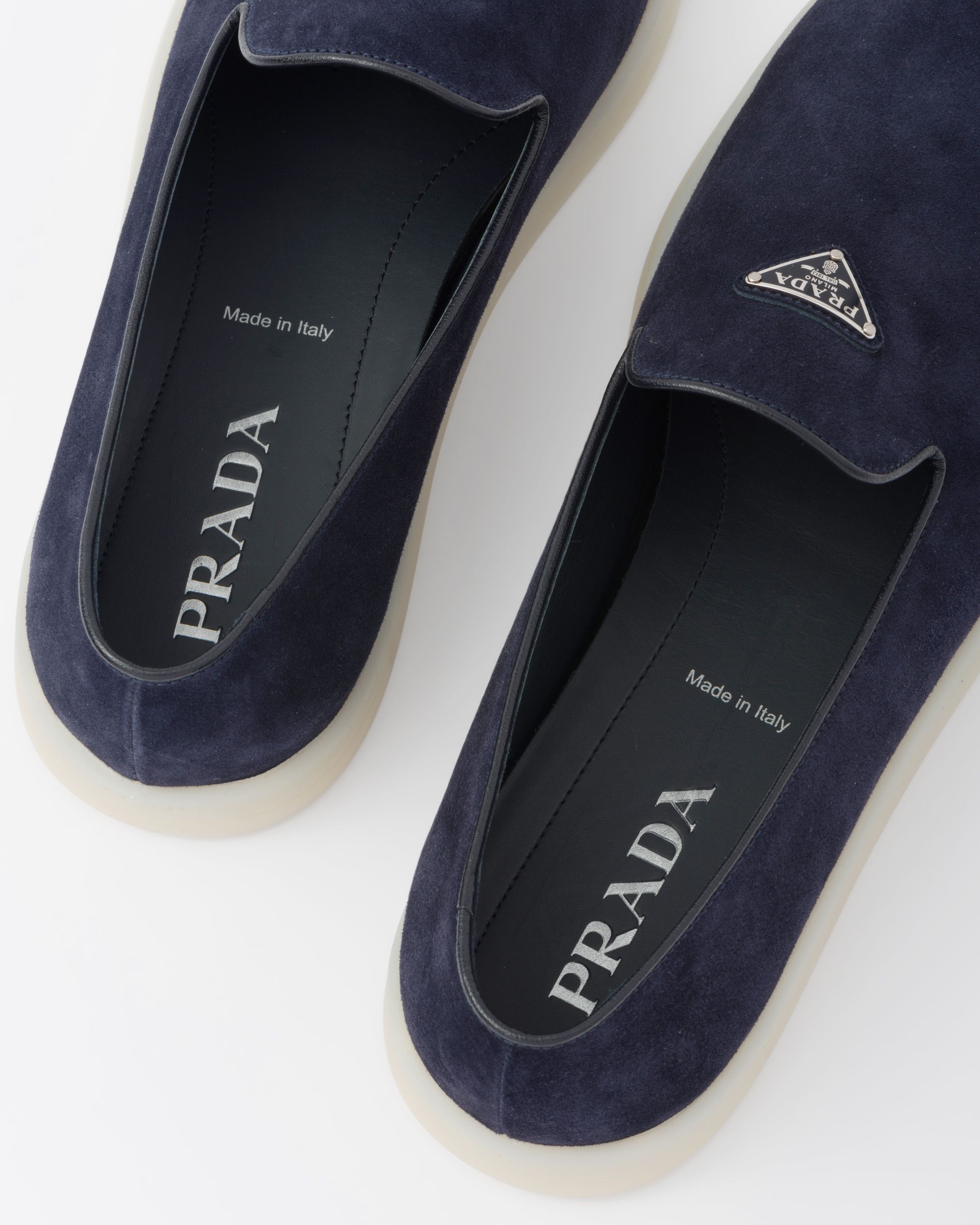 Prada o1srvl11e0226 Suede Slippers in Blue Size US 11 / EU 44 - 6 Thumbnail