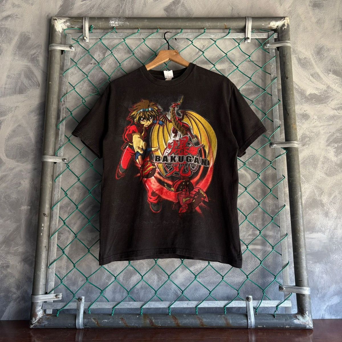 Anime Vintage Bakugan T-shirt Youth XLG Black Anime Cartoon Size US XL / EU 56 / 4 - 1 Thumbnail