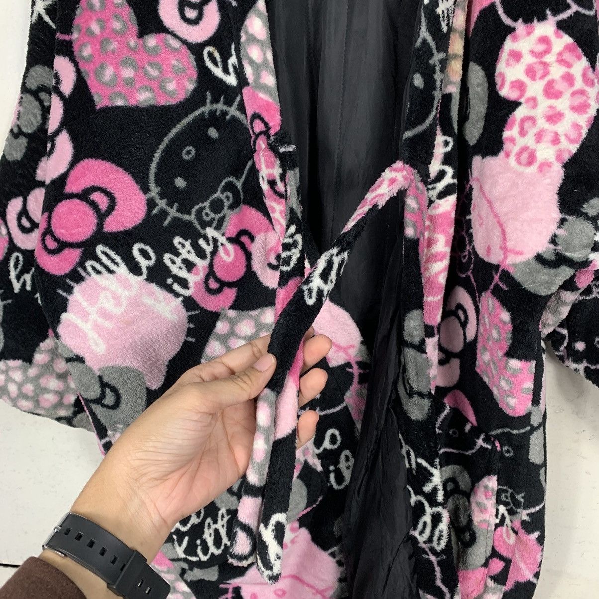 Japanese Brand Hello Kitty Fleece Fullprint Kimono Size L / US 10 / IT 46 - 15 Thumbnail