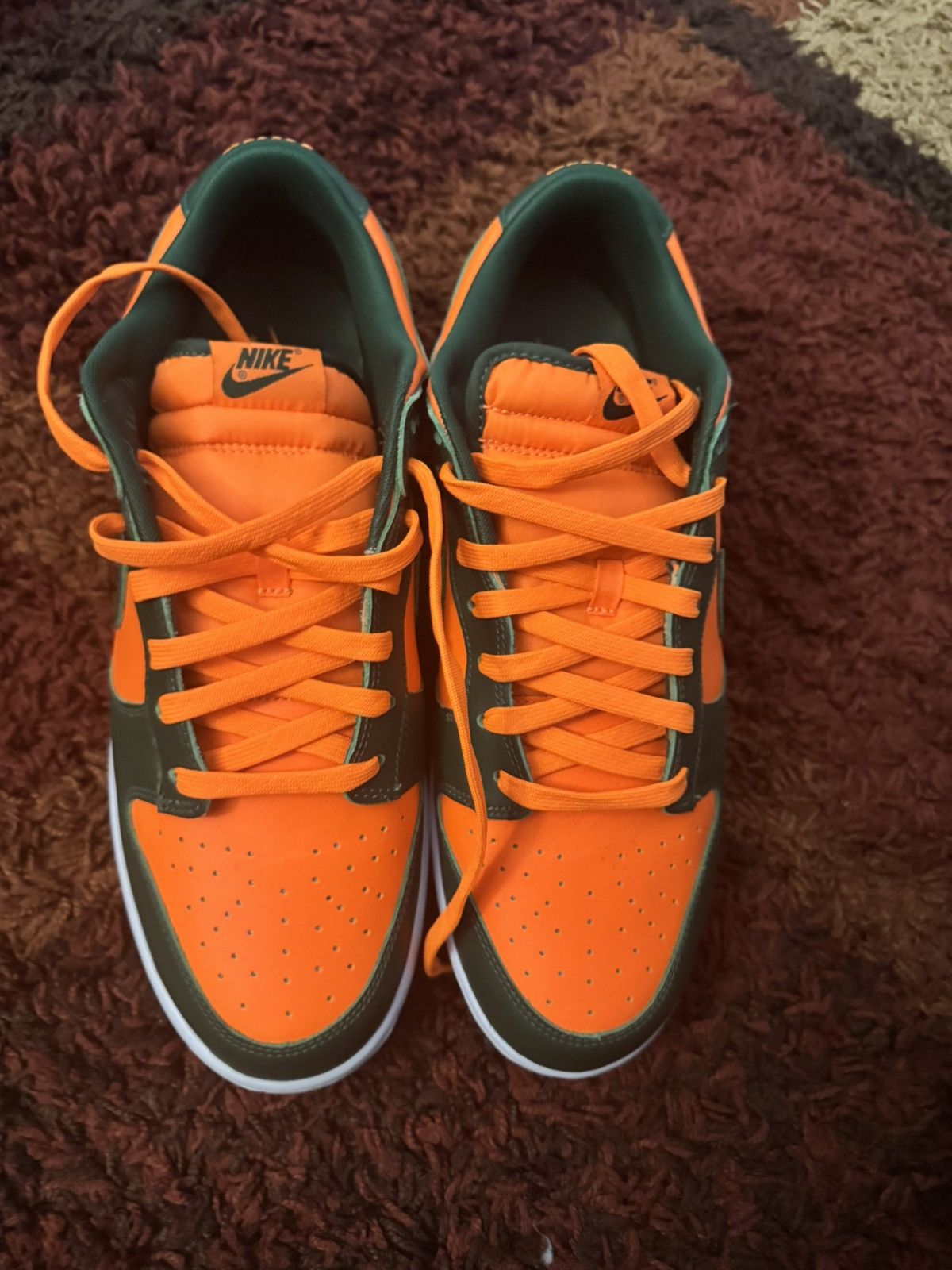 Nike Nike Dunk Low Miami Hurricanes Size US 13 / EU 46 - 3 Thumbnail