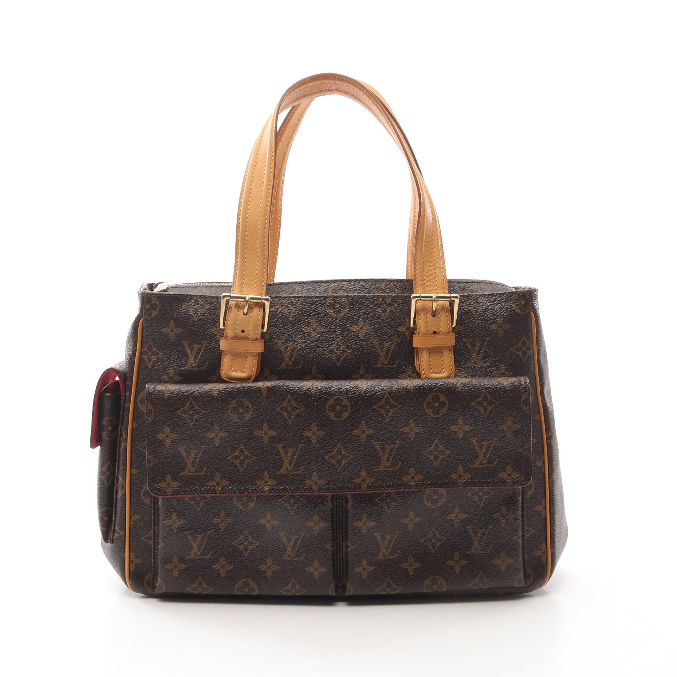 Louis Vuitton Multi-Priest Monogram Handbag Leather Brown
