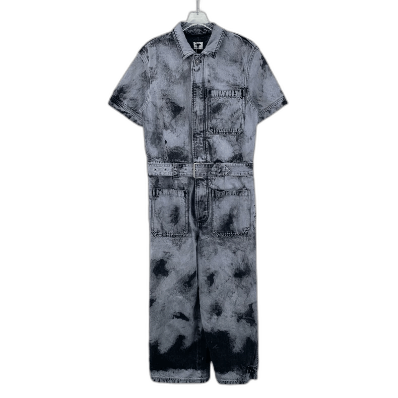 Dior Christian Dior Blue Tie-Dye Denim Jumpsuit Size 36" / US 14 / IT 50 - 1 Thumbnail