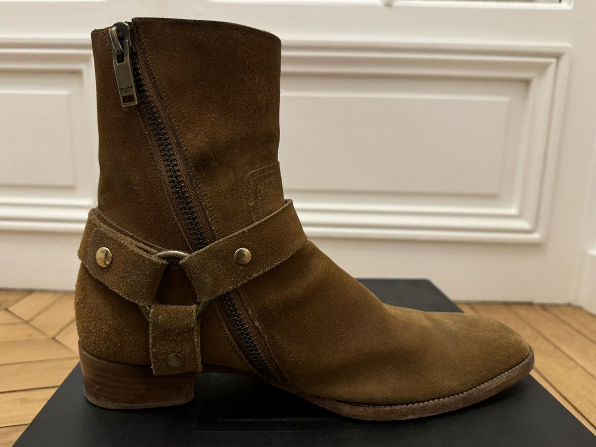 Hedi Slimane × Saint Laurent Paris Saint Laurent Wyatt Harness Boots in Ochre Size US 8.5 / EU 41-42 - 6 Thumbnail