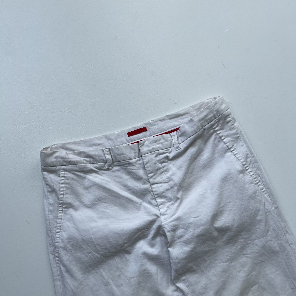 Prada Prada White Tab Luxury Cotton Chino Pants White Size US 36 / EU 52 - 2 Thumbnail