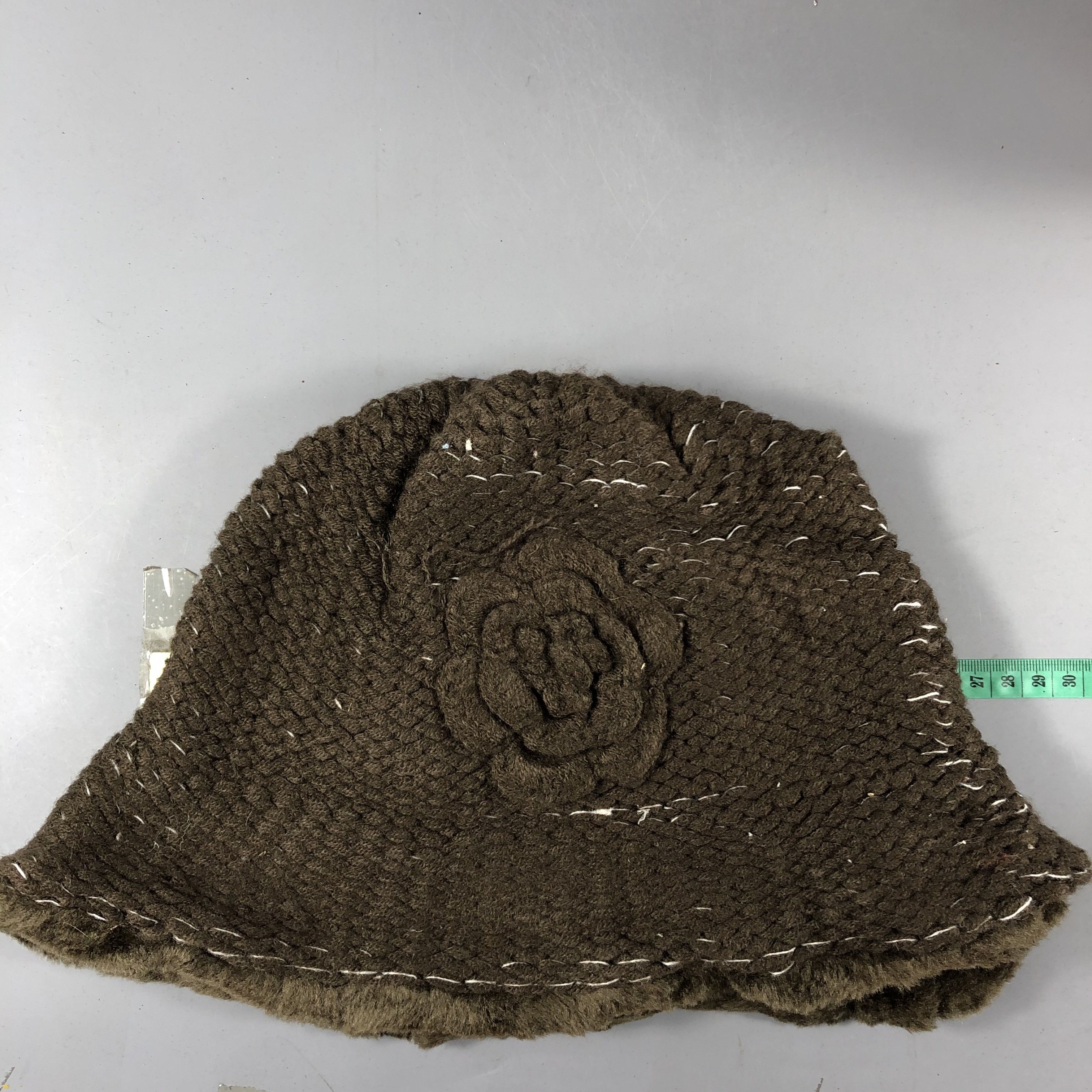 Japanese Brand Vintage Crochet Knit Hat Size ONE SIZE - 3 Thumbnail