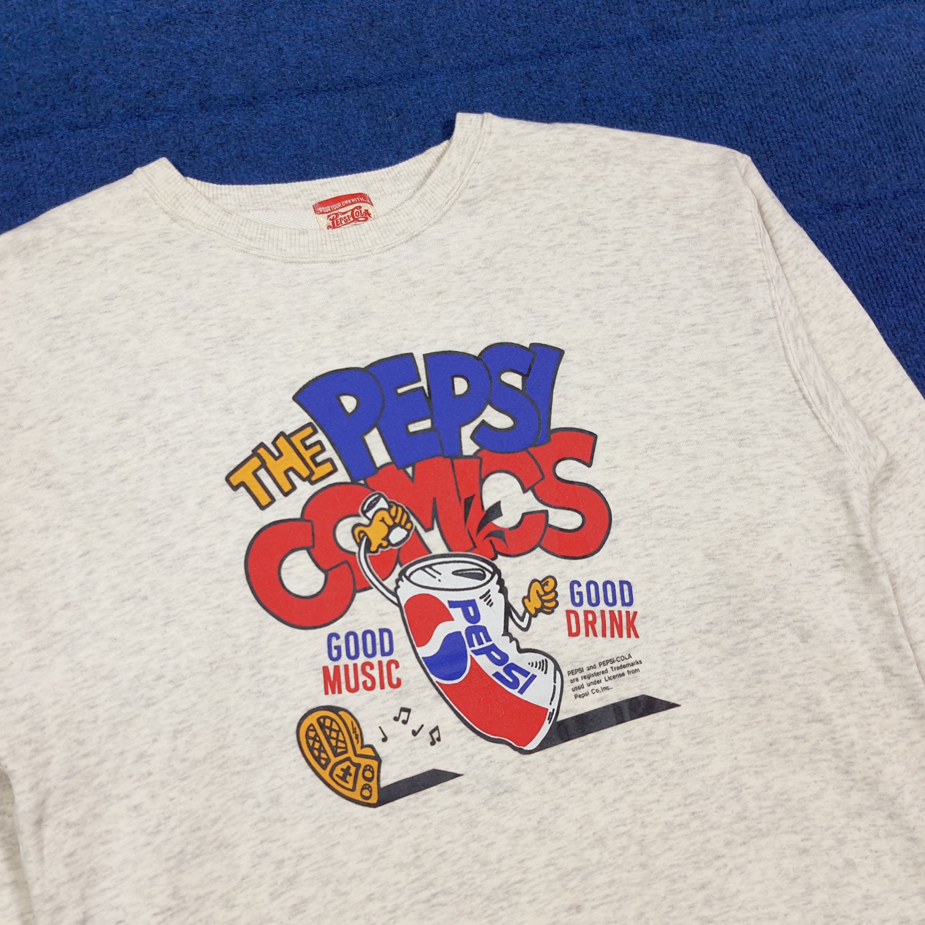 Pepsi Vintage 90s Retro Pepsi Cola Comics Sweatshirt C306N1 Size US S / EU 44-46 / 1 - 2 Thumbnail