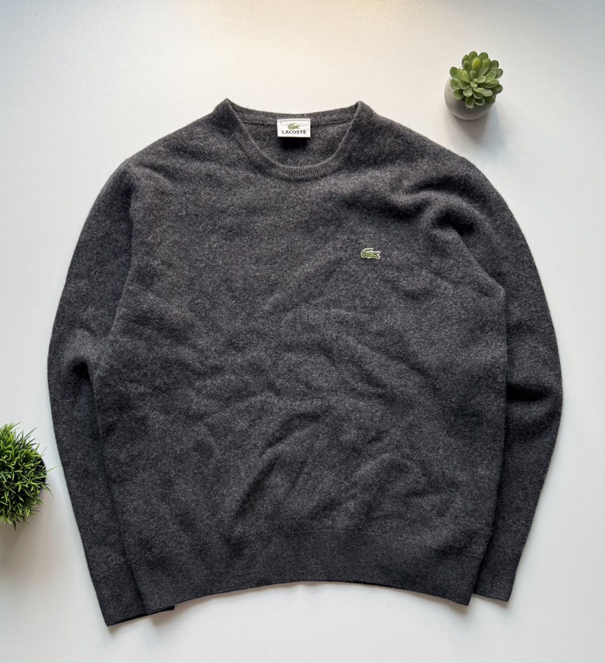 Lacoste × Vintage LACOSTE WOOL SWEATER, ORIGINAL, WARM, SOFT, SIZE M Size US M / EU 48-50 / 2 - 1 Thumbnail