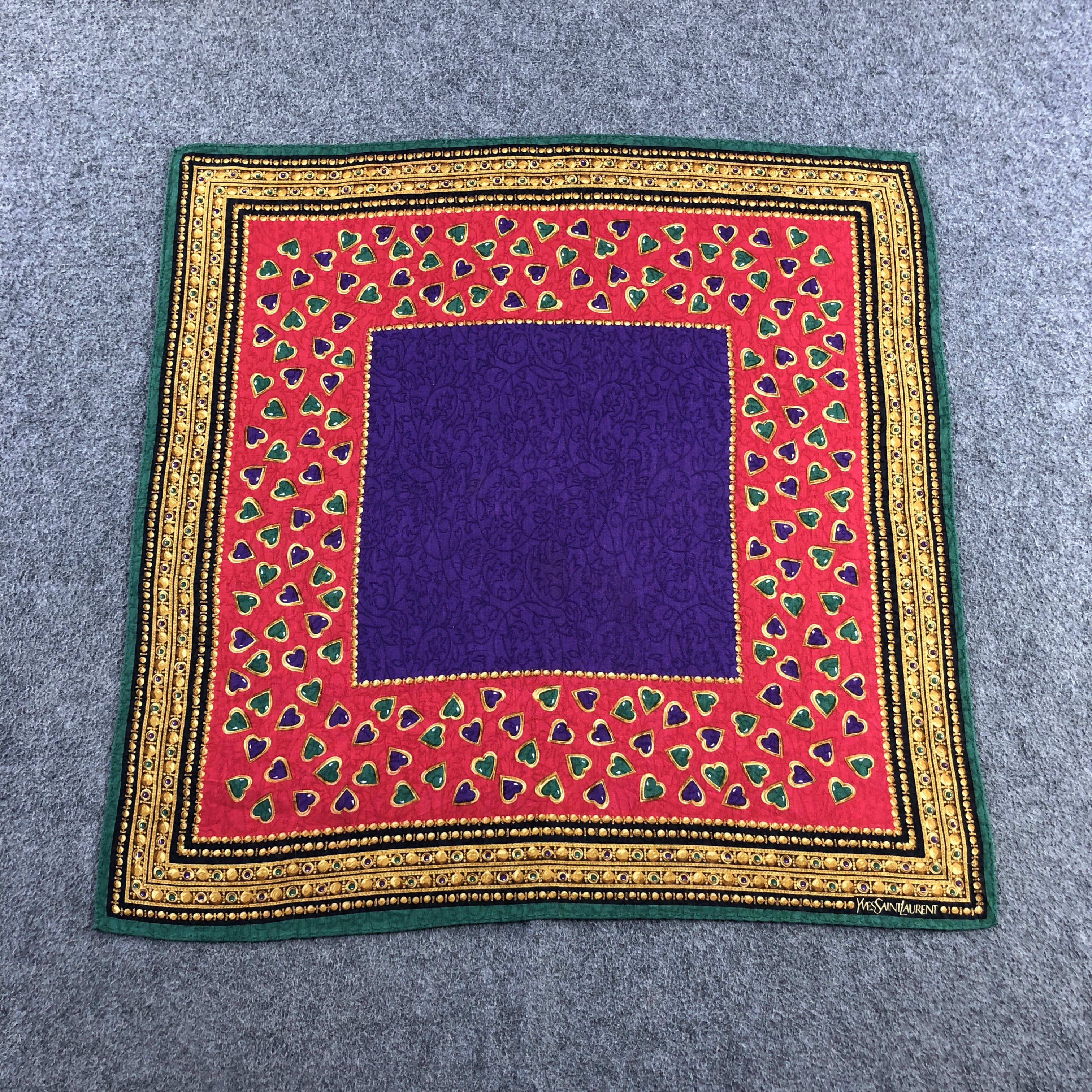 Yves Saint Laurent Yves Saint Laurent Handkerchief Neckerchief Bandana H2629 Size ONE SIZE - 1 Thumbnail