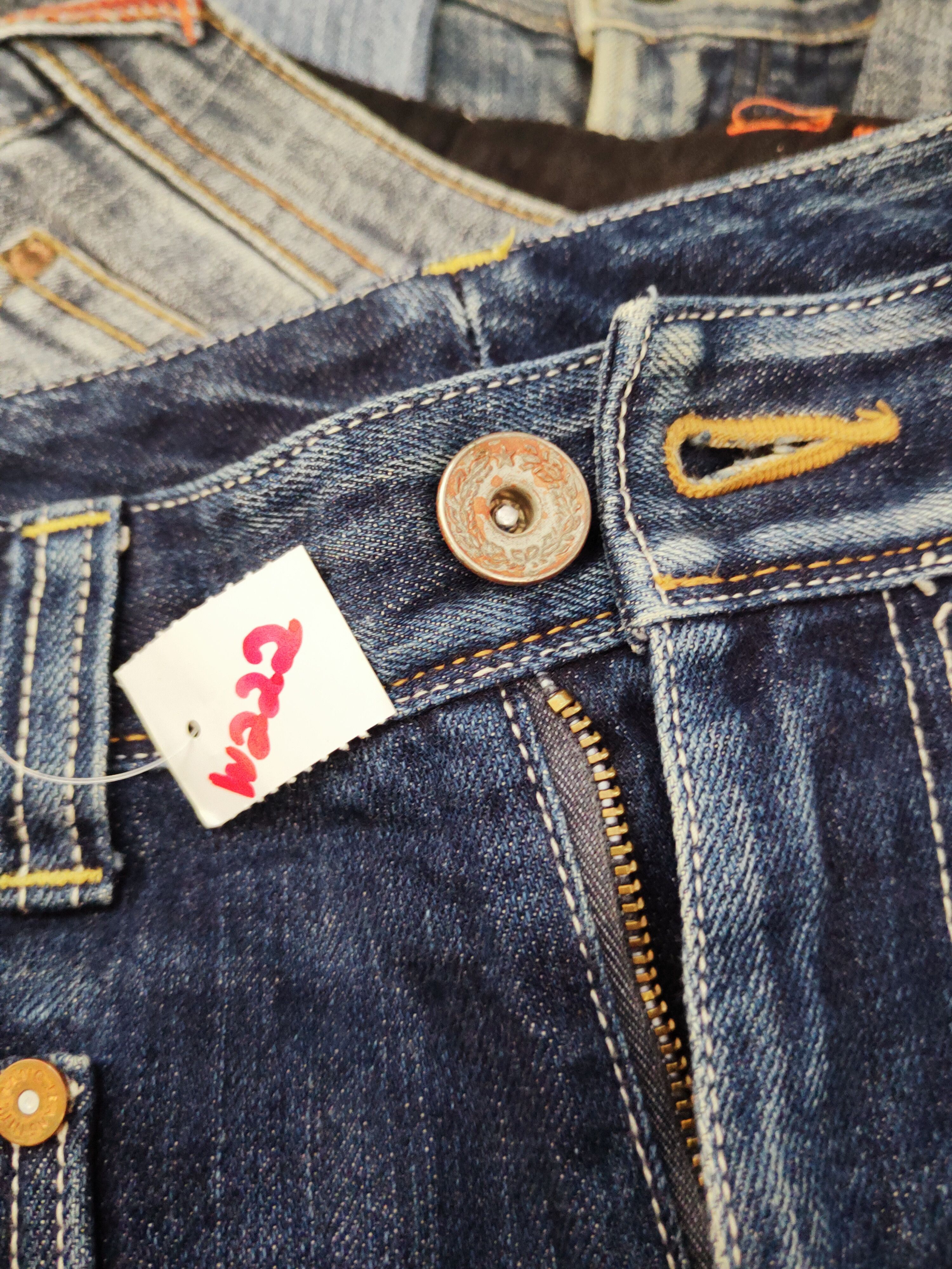 Japanese Brand Lip Star Dark Blue Distressed Ripped Jeans #W222 Size 31" - 17 Thumbnail