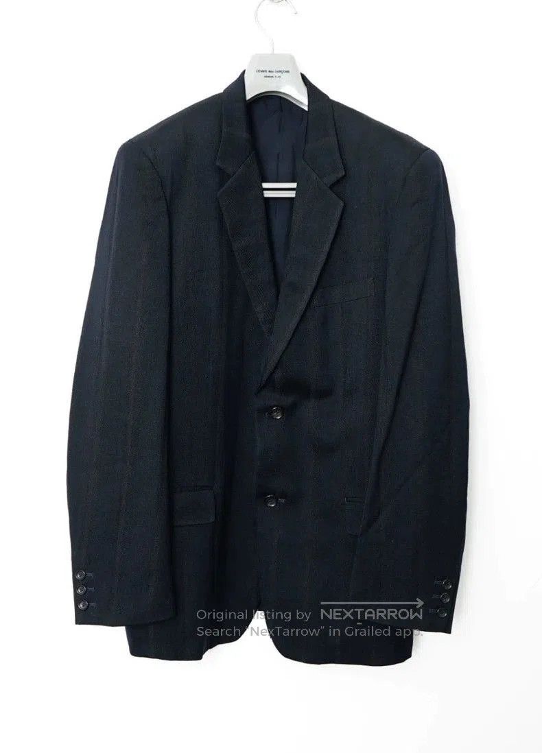 Yohji Yamamoto Yohji Yamamoto Wool Silk Blend Blazer. Size US XL / EU 56 / 4 - 1 Thumbnail