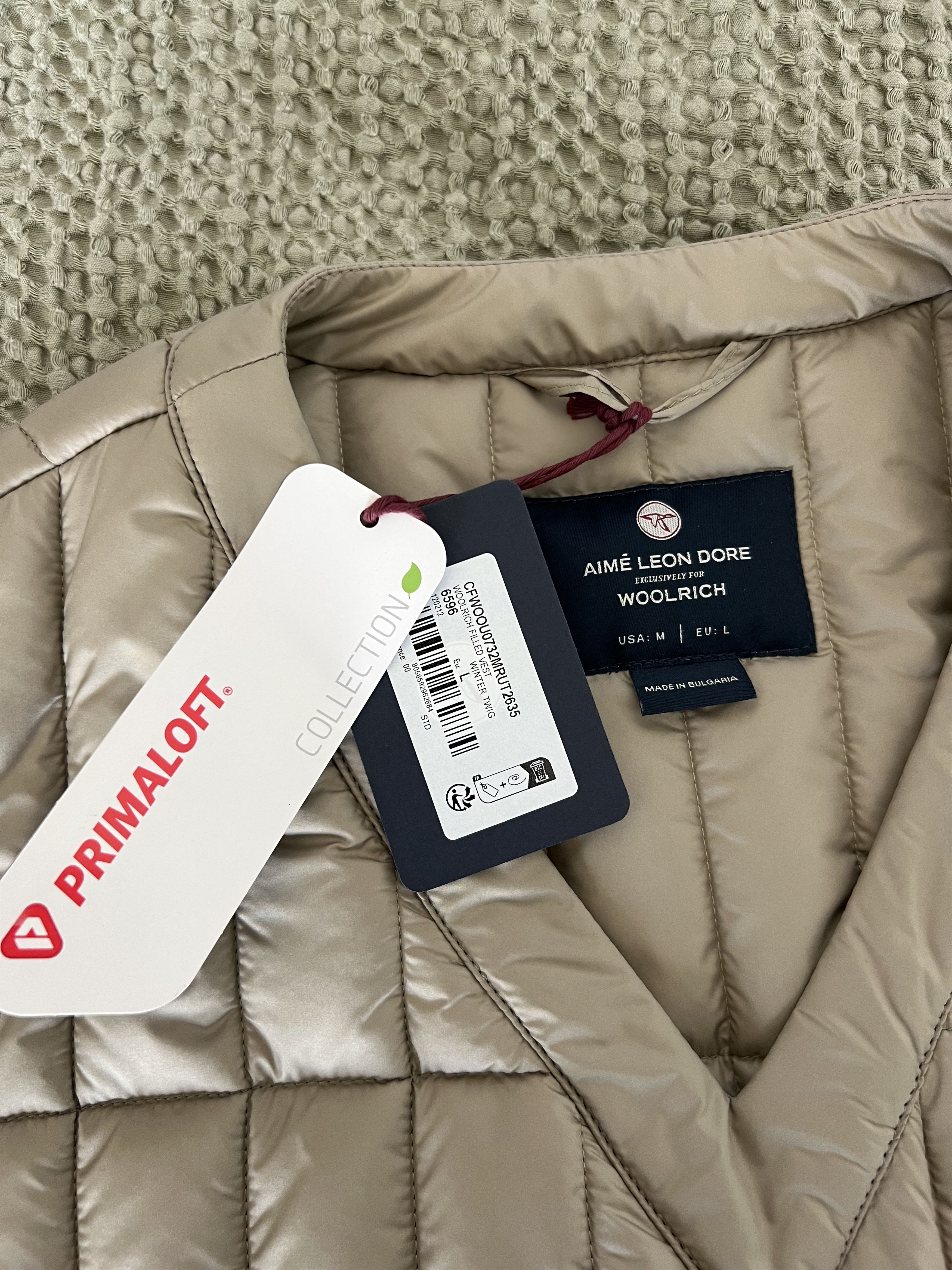 Aime Leon Dore × Woolrich Woolen Mills Aime Leon Dore Woolrich Filled Vest in Winter Twig Beige Size US M / EU 48-50 / 2 - 7 Thumbnail