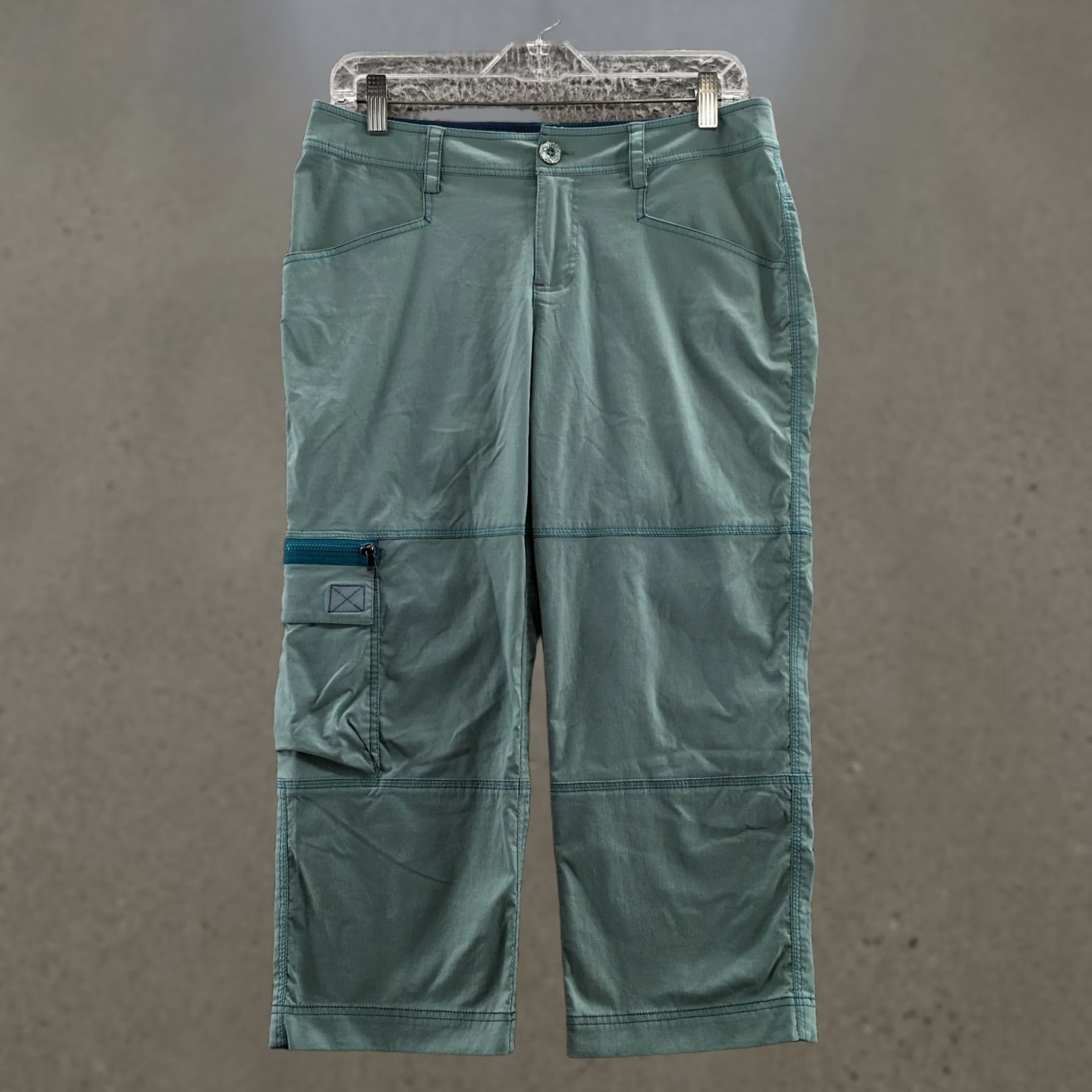 Vintage Title Nine Cargo Pants Womens 6 Blue Mid Rise Flat Front Button Pants Size 28" / US 6 / IT 42 - 1 Thumbnail