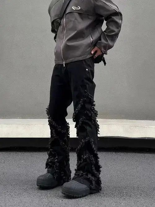 Other Vintage fringed raw edge bootcut jeans Size US 32 / EU 48 - 2 Thumbnail