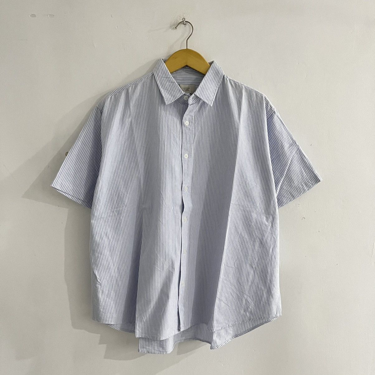Japanese Brand Lab Studio - Striped Cityboy Oversized Shirt Size US L / EU 52-54 / 3 - 1 Thumbnail