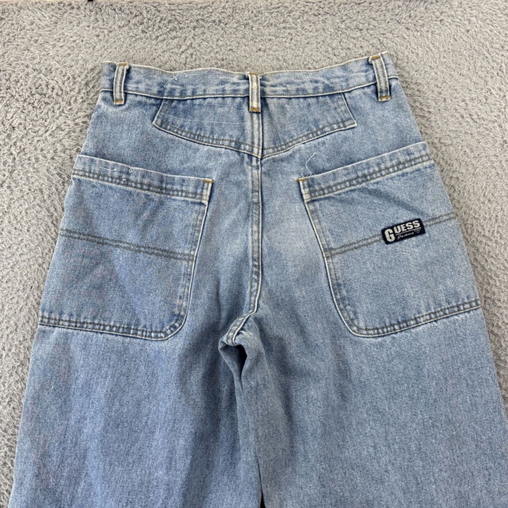 Guess VINTAGE Guess Jeans Womens Jeans 90s Baggy Wide-Leg Denim Blue 28x30 18 Plus Womens Size 40" / US 18 - 7 Thumbnail