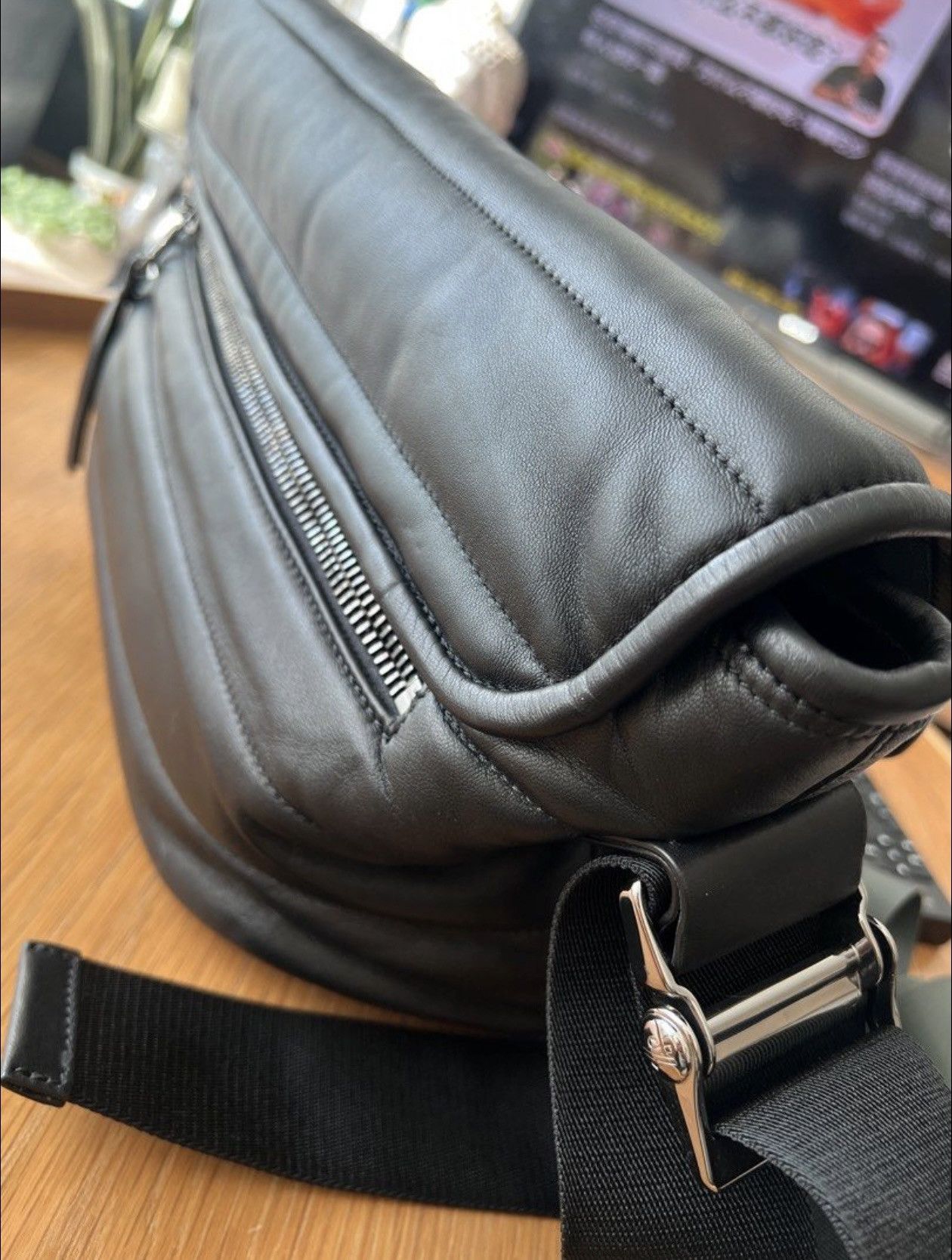 Moncler Moncler new black leather crossbody bag Size ONE SIZE - 2 Thumbnail