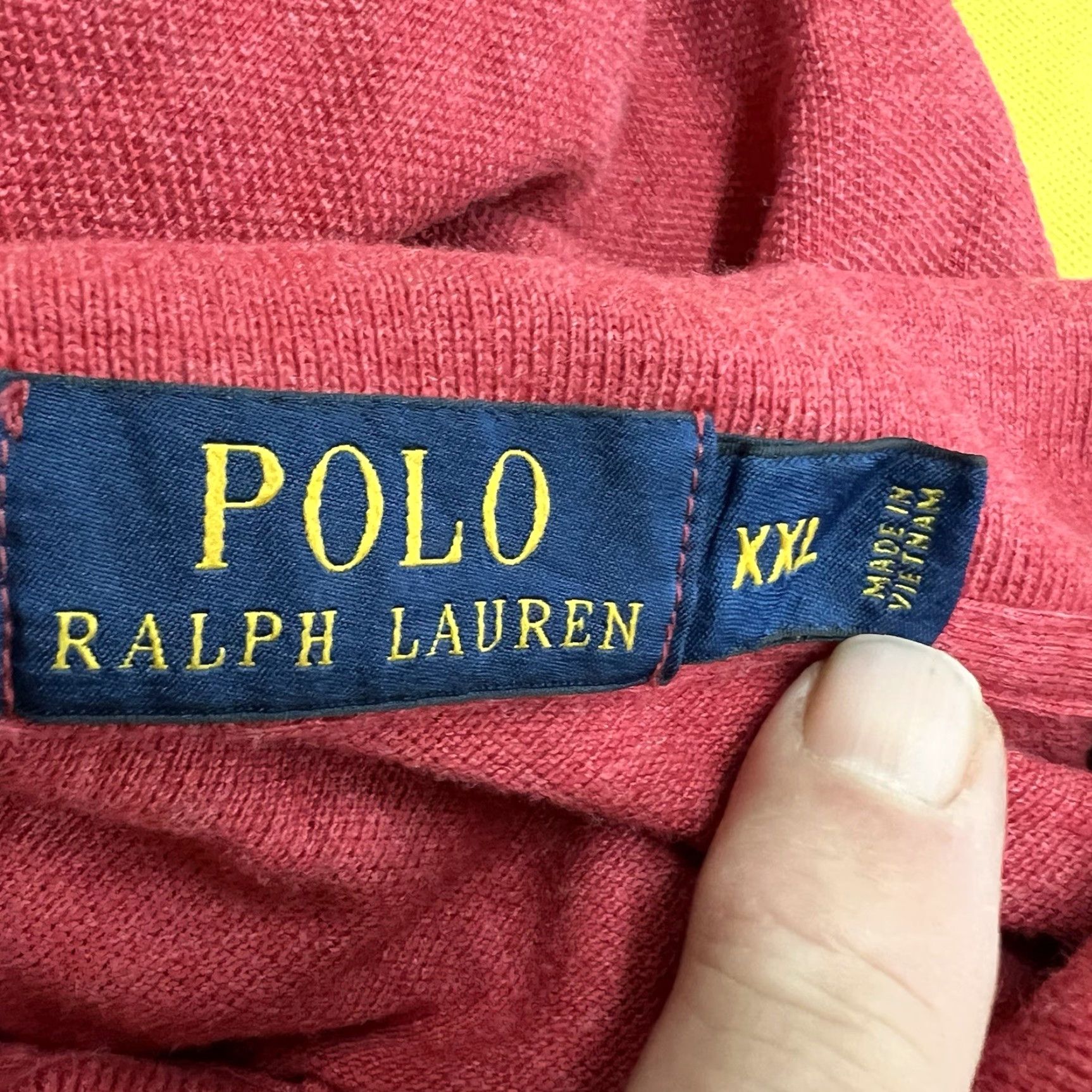 Polo Ralph Lauren VINTAGE Polo Ralph Lauren Polo Shirt Long Sleeve Mens 2XL Red Knit Solid Embroidered Logo 54" Chest Golf Rugb y Travel Size US XXL / EU 58 / 5 - 6 Thumbnail
