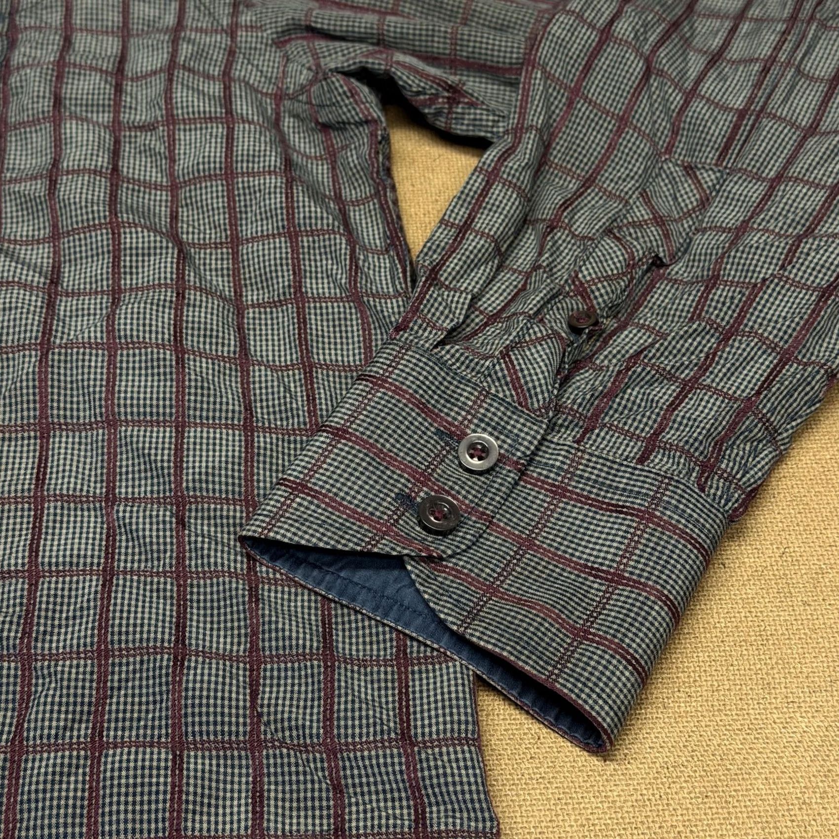 Tommy Bahama Tommy Bahama Shirt Mens XL Blue Plaid Long Sleeve Silk Button-Up Casual Pocket Button-Front Shirt Size US XL / EU 56 / 4 - 4 Thumbnail