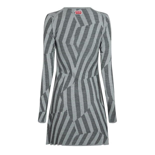 Kenzo o1g2r1mq1024 Mini Dress in Grey Size M / US 6-8 / IT 42-44 - 2 Thumbnail