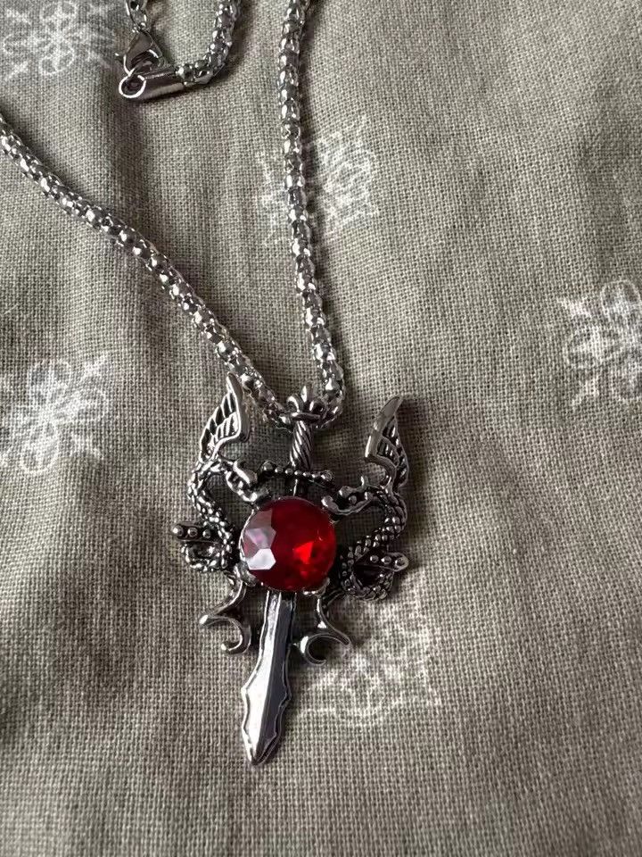 Japanese Brand Gothic Skeleton Cross Necklace Size ONE SIZE - 1 Thumbnail