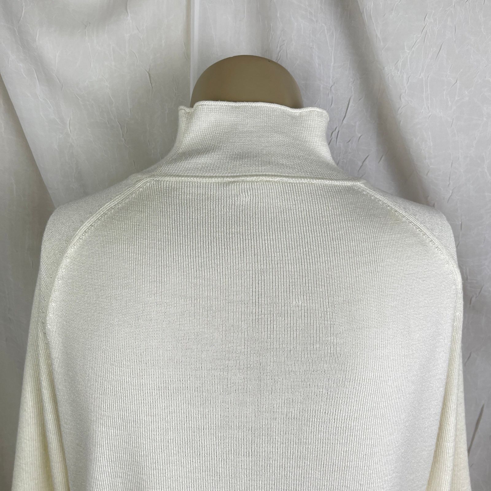 Vintage VTG Y2K Caslon Cream Sweater Mock Turtle Neck Cozy Scandi Size M / US 6-8 / IT 42-44 - 9 Thumbnail