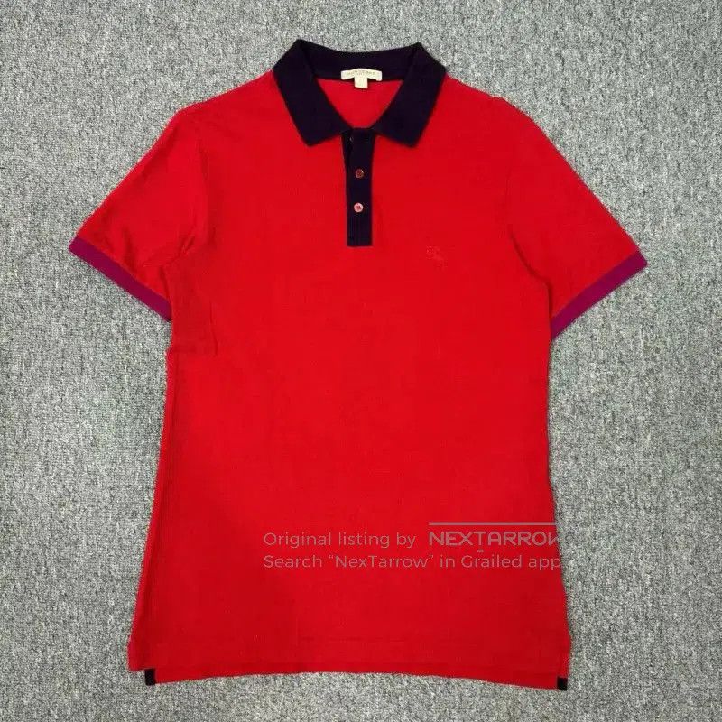Burberry Burberry Red Cotton Men's Polo Shirt. Size US S / EU 44-46 / 1 - 1 Thumbnail