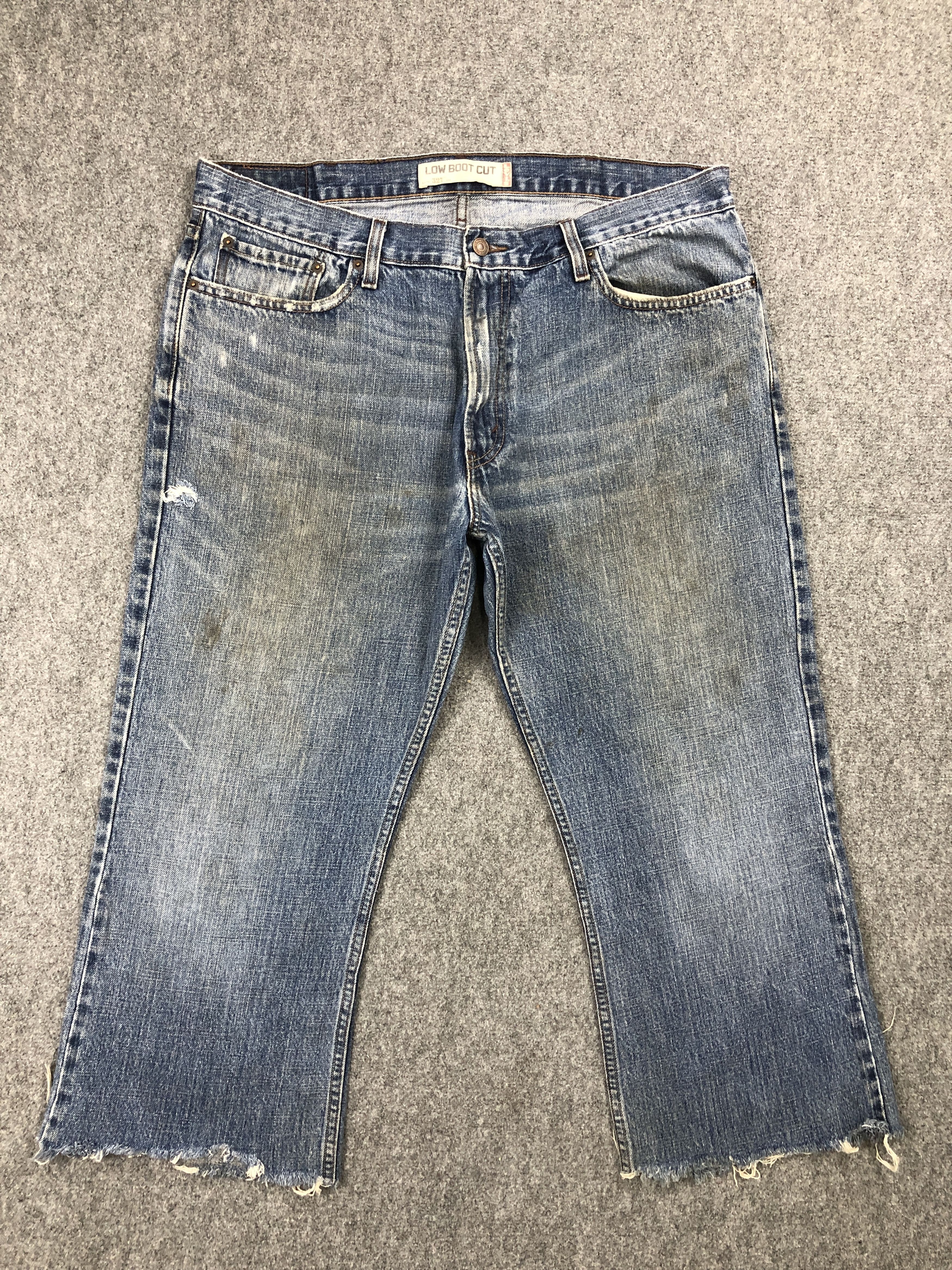 image of Levis 527 Flared Bootcut Jeans in Blue Denim, Men's (Size 38)