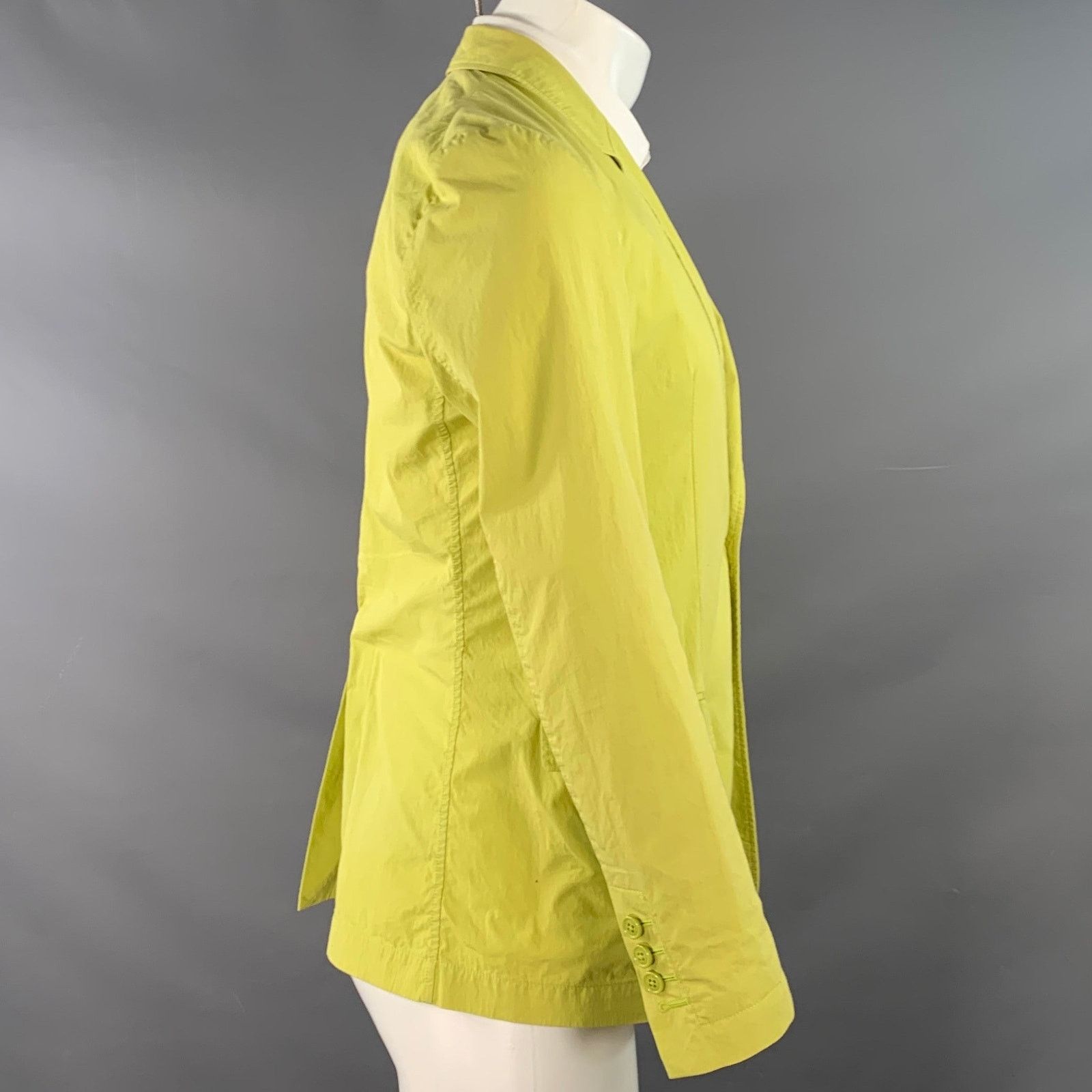 Viktor & Rolf Size 38 Yellow Cotton Blend Single Breasted Sport Coat Size 38R - 2 Thumbnail