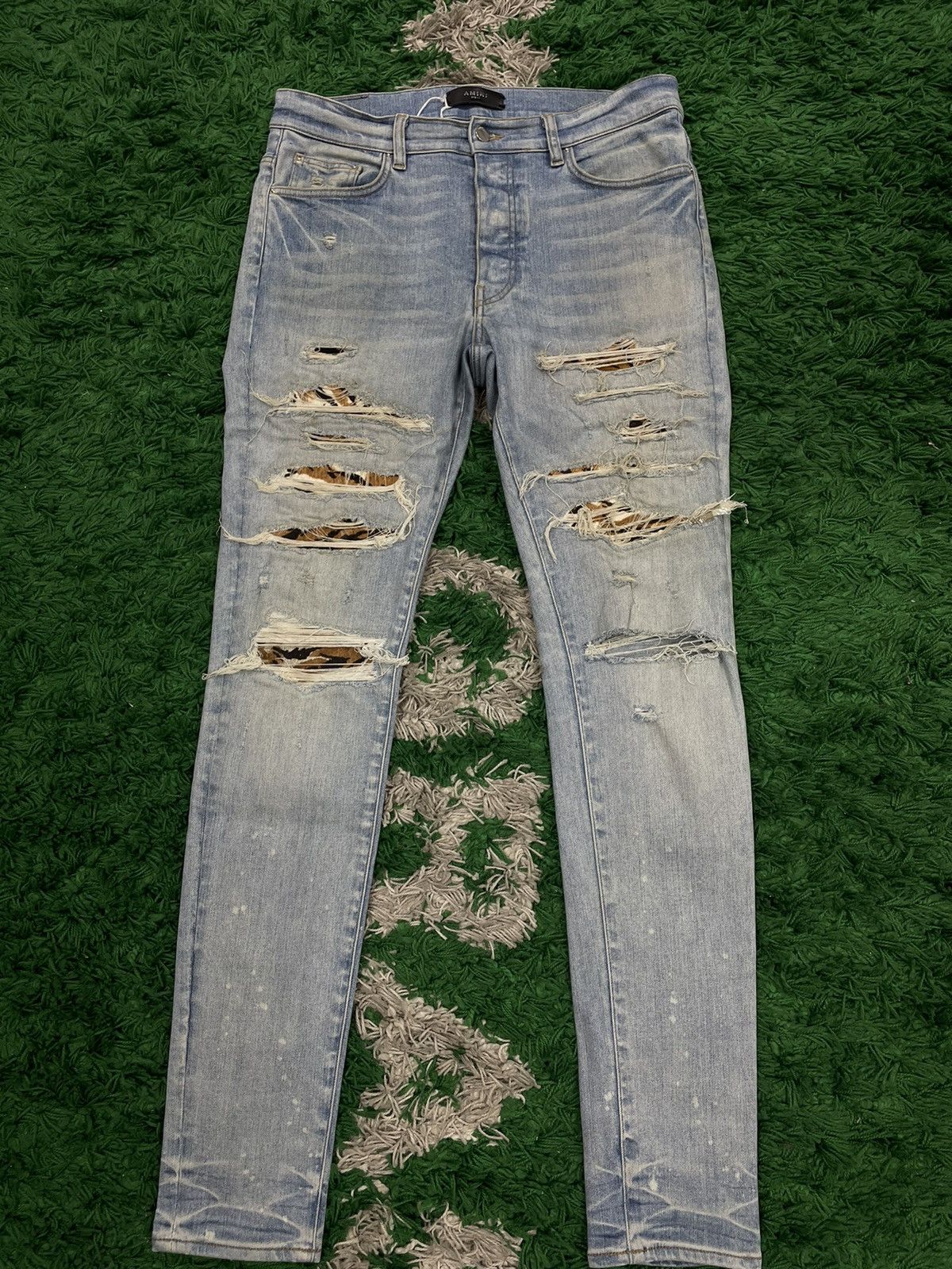 Amiri Amiri Jeans blue tiger patch Size US 34 / EU 50 - 1 Thumbnail