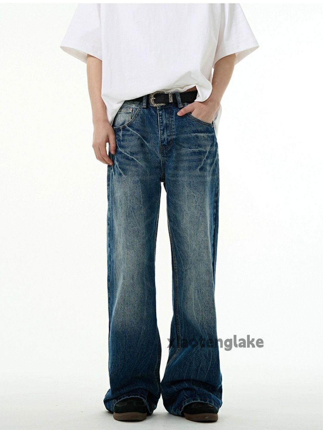 Jean × Vintage loose gradient washed faded y2k yuppie jeans Size US 30 / EU 46 - 1 Thumbnail