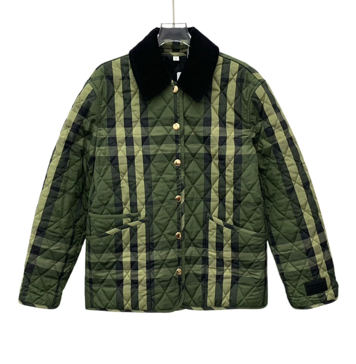 Burberry Burberry army green diamond plaid cotton jacket Size S / US 4 / IT 40 - 1 Thumbnail